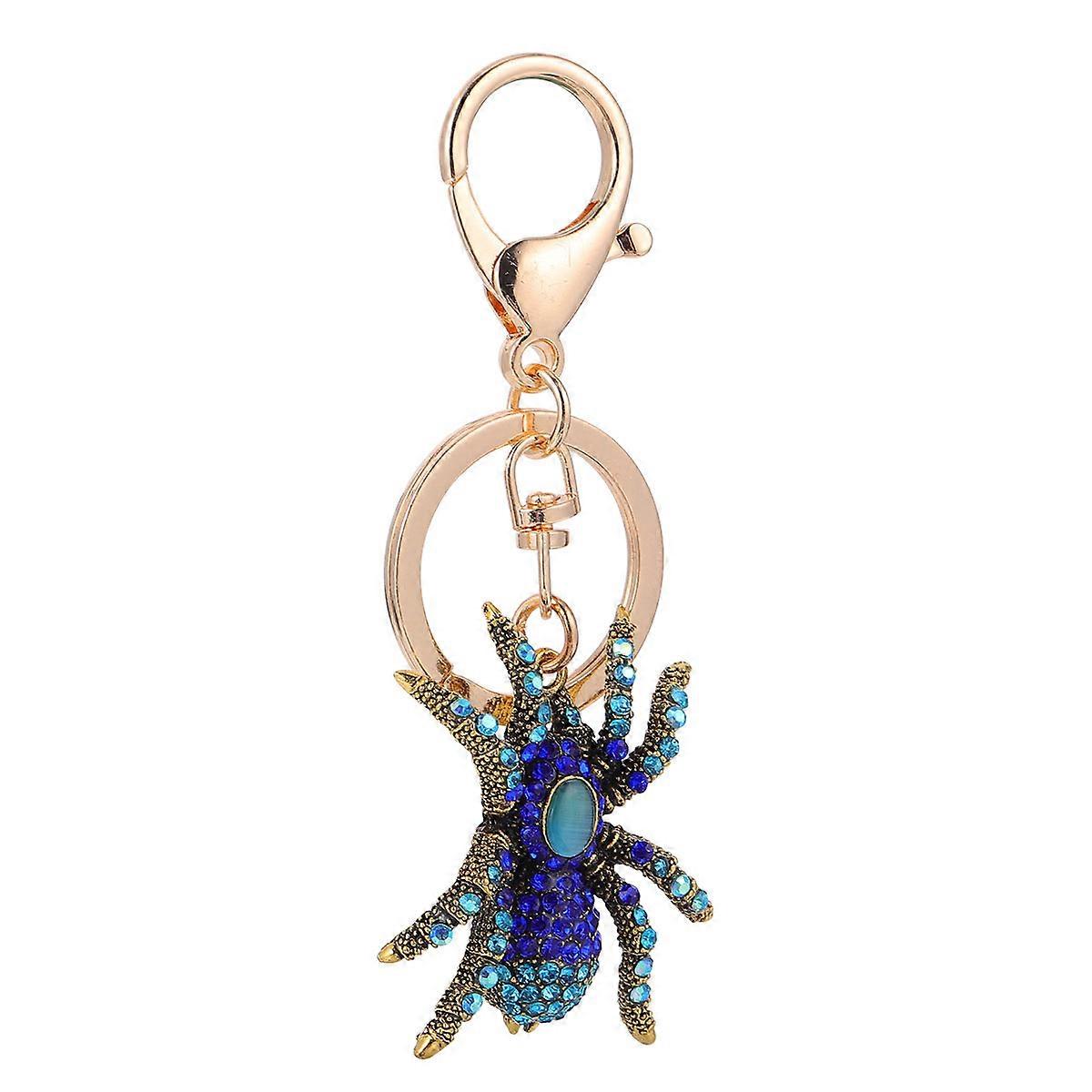 It looks like you're sharing a product listing or title for a **spider shaped rhinestone key pendant**. Here's a refined and more professional