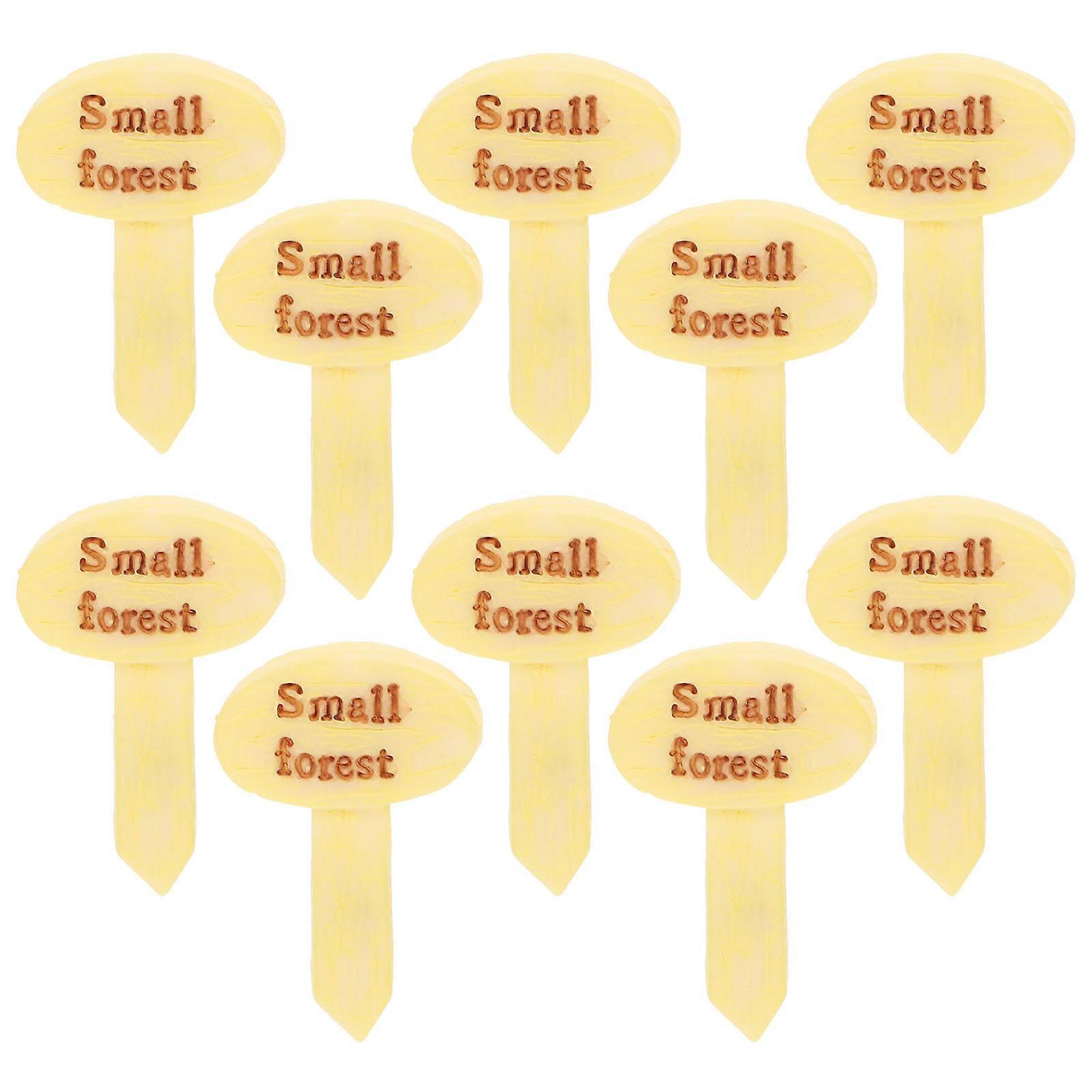 10Pcs Resin Micro Guidepost Decorations Simulation Art Decor