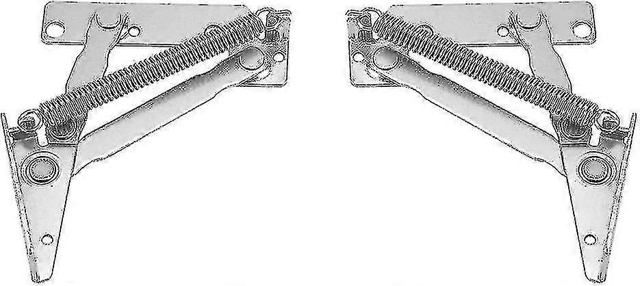 High-Quality 2-Piece Stainless Steel Spring Hinge Designed for Cupboard Doors, 80 Degree Lift-Up Mechanism for Optimal Support and Functiona