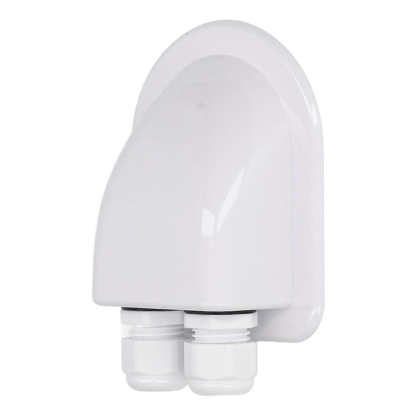 תיבת צומת כבל ABS פאנל סולארי עמיד למים תיבת בלוטת כניסה כבל חוט כפול לחיווט חשמל חיצוני לבן 