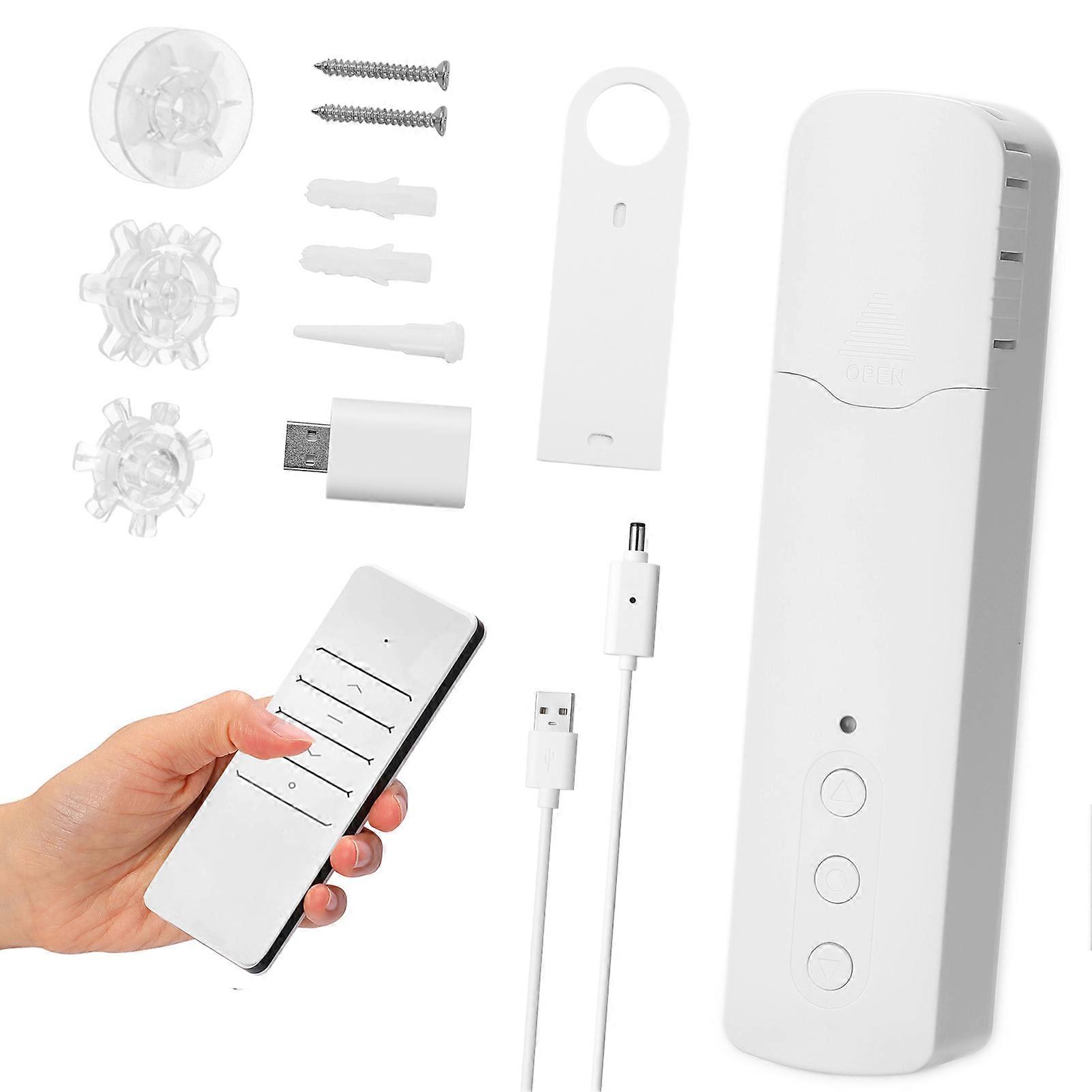 for Tuya Rechargeable Pull Bead Curtain Motor Intelligent Home with WiFi Converter Mobilephone APP Voice Control