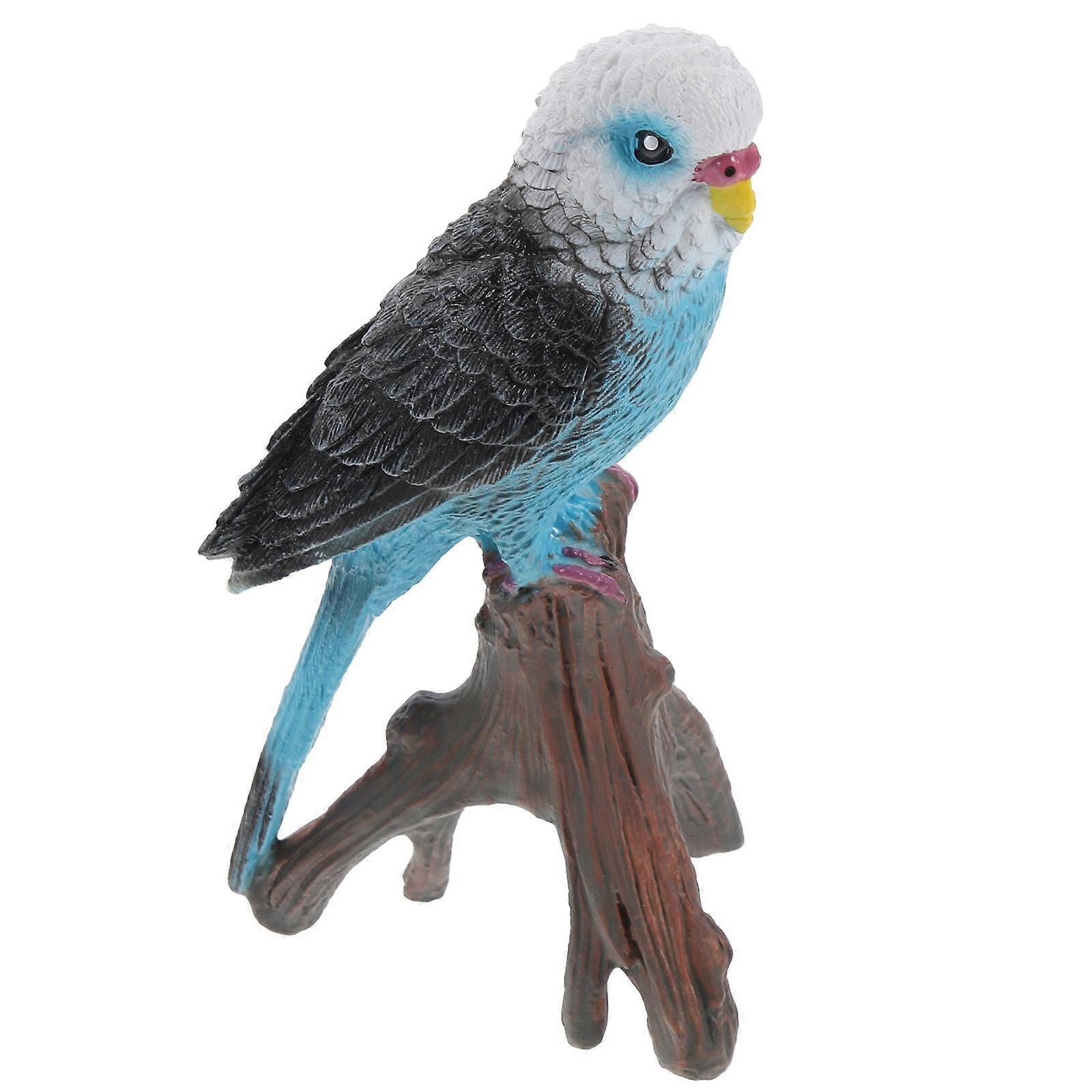 Decorative Bird Models Artificial Parrot Figurine Wildlife Theme Party Blue 10.50X5.50X5.00CM Home Decoration 1Pack