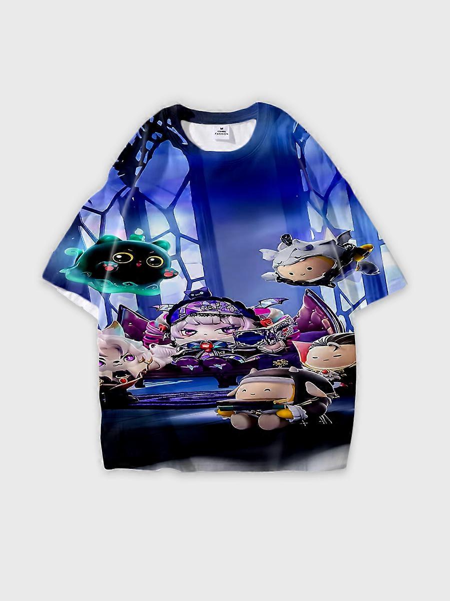 T-shirt round neck Pattern loose short sleeve JW1906