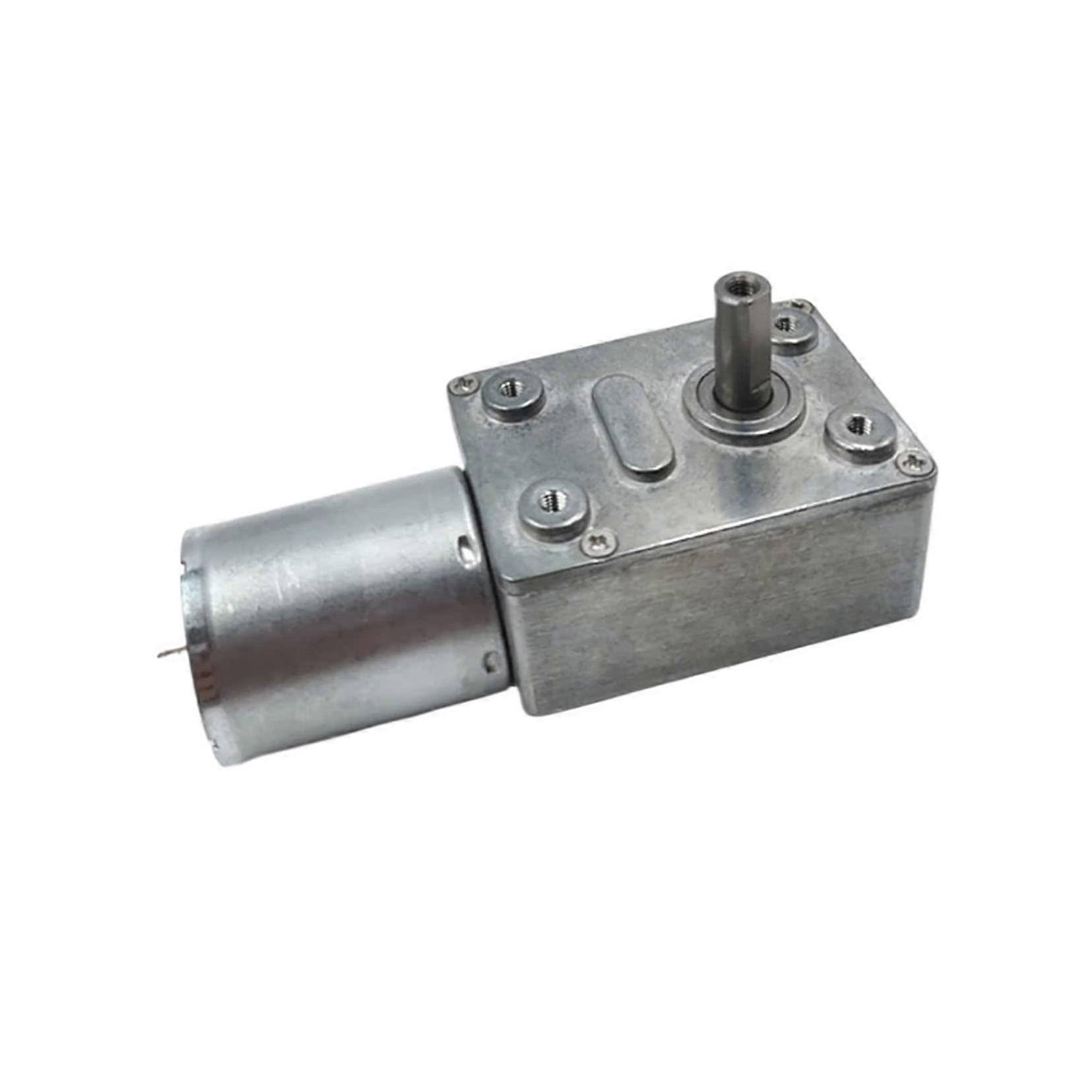 Turbine speed Small 12V DC motor with  torque JGY370. Gear motor PWM speed control dual shaft selflocking worm gear (6rpm Single Output Shaft).