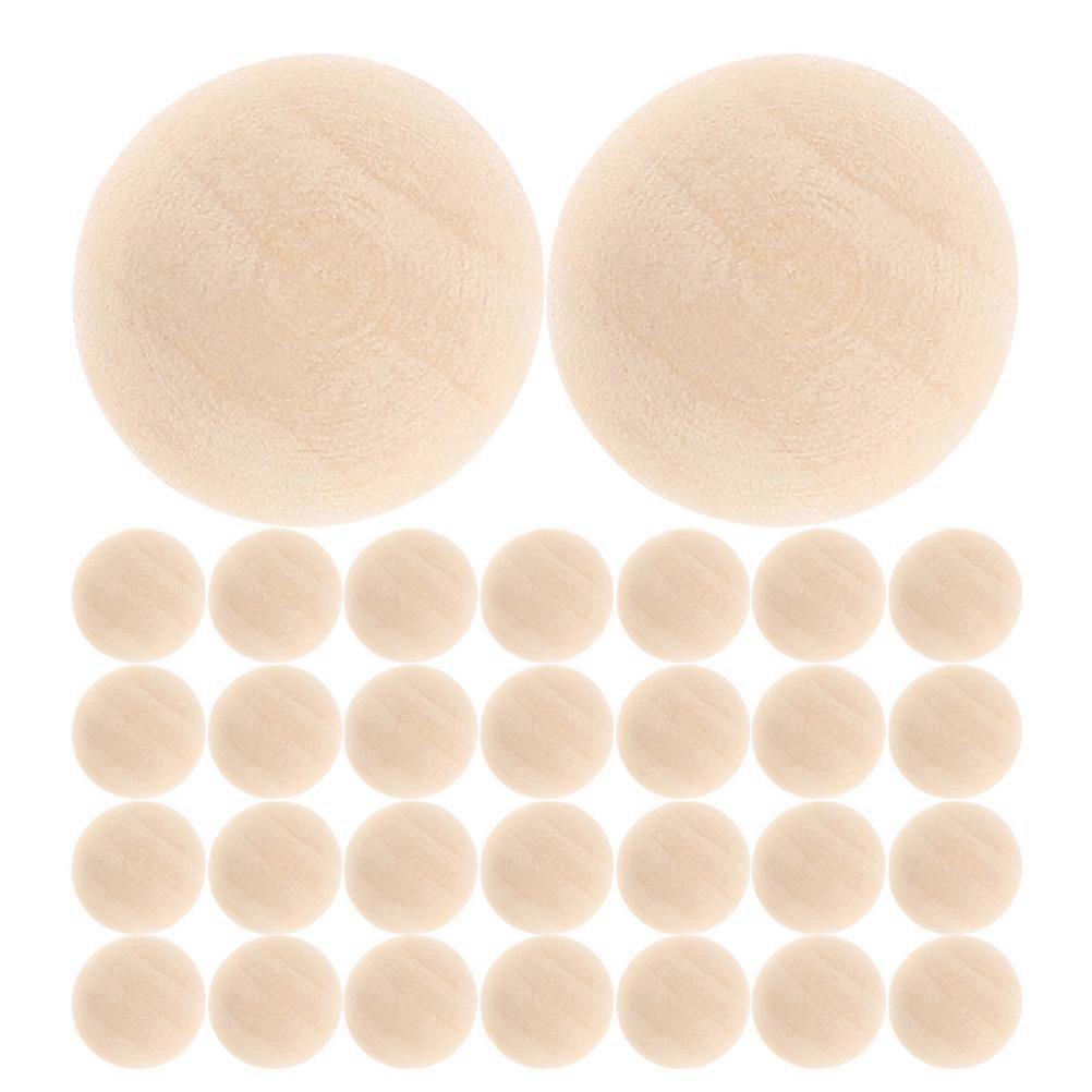 Small Half Round Beads Wooden Craft Beads for Artists Craft Enthusiasts Diy Crafting and Decorating 300Pcs
