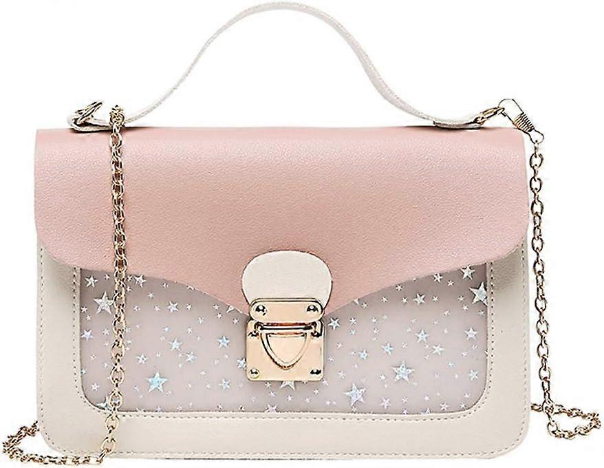 Dziewczęce łańcuchowe mini torebki dla małych dziewczynek Torebki Star dla kobiet Różowa torebka Trzywarstwowa torebka Mezzanine o dużej pojemności