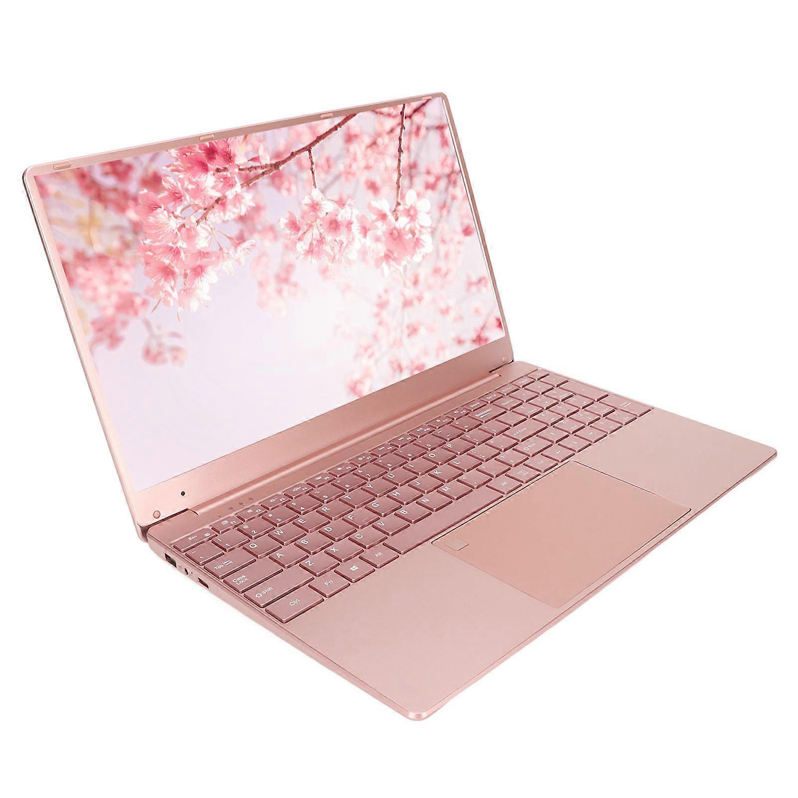 Ordinateur portable 15,6 pouces pour processeur N5095 pour ordinateur portable Win11 rose avec clavier rétroéclairé par clavier à empreinte digitale
