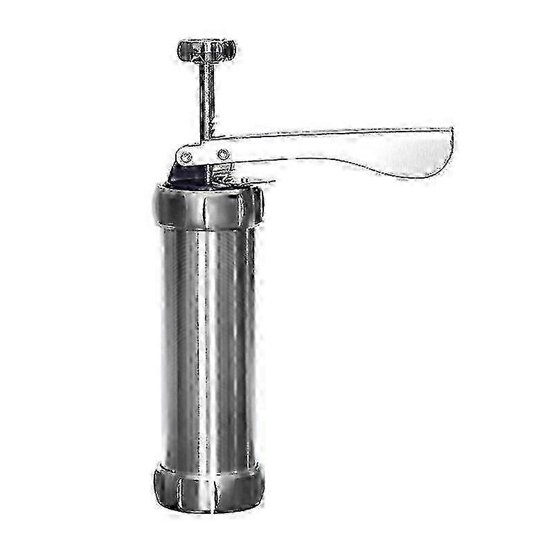 Portable Aluminum Alloy Manual Cookie Press Tool with 10 Molds for Home