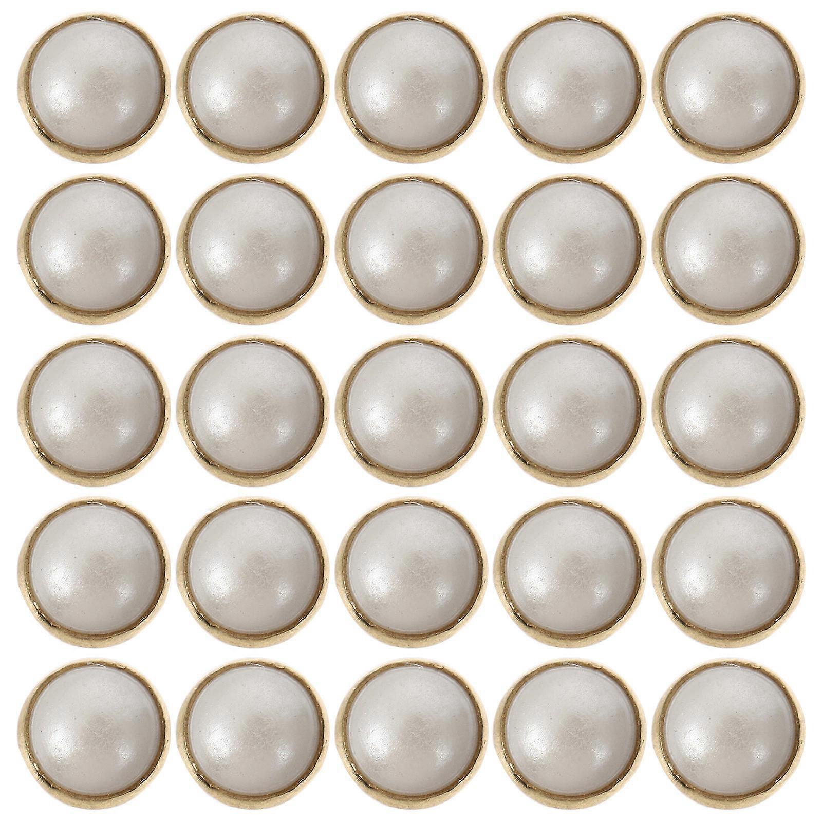 Diy Mini Buttons Tiny Round Buttons Artists Doll Fashion Round Shape Metal Material 0.5x0.5x0.4cm Decorative 100Set