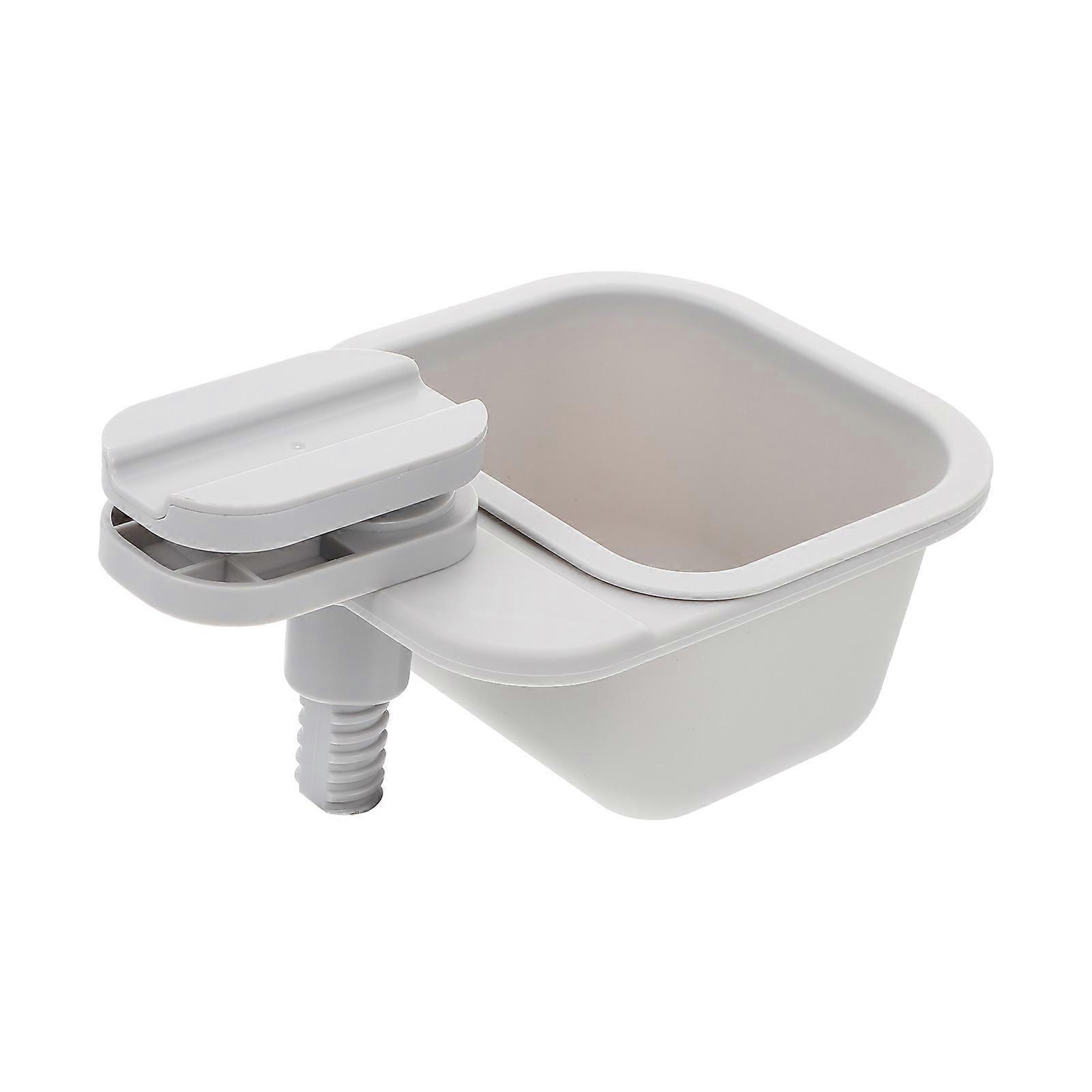 Grey Rotating Desk Sundry Box with Clip Design for Home Storage – Multifunctional Waste Container for Dining Table