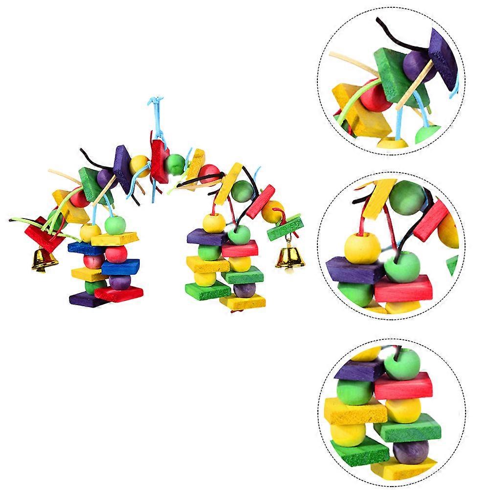 Colorful Plastic Parrot Bite Toy for Pets Playing Easy to Use and Store Small Size