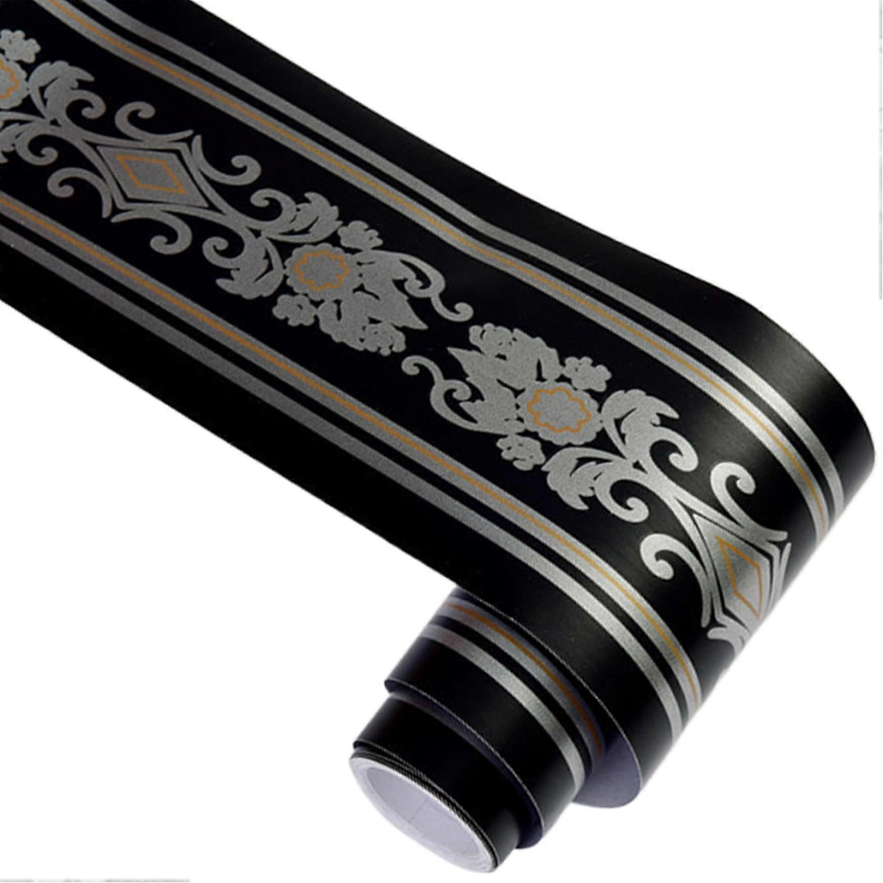 Waterproof Mirror Border Sticker 32, 8ft SelfAdhesive Flower Wall Border