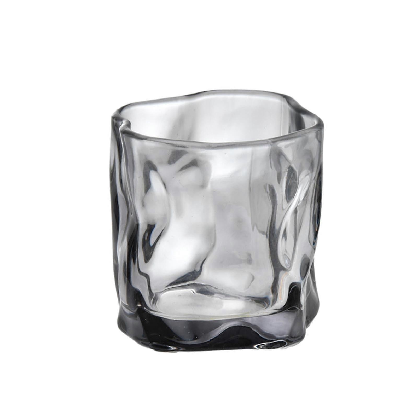 Simple Twisted Glass Beer Cup 200ml - Colourful Thickened Water Tea Cup for Home Use with Cigarette Ash Self Selection