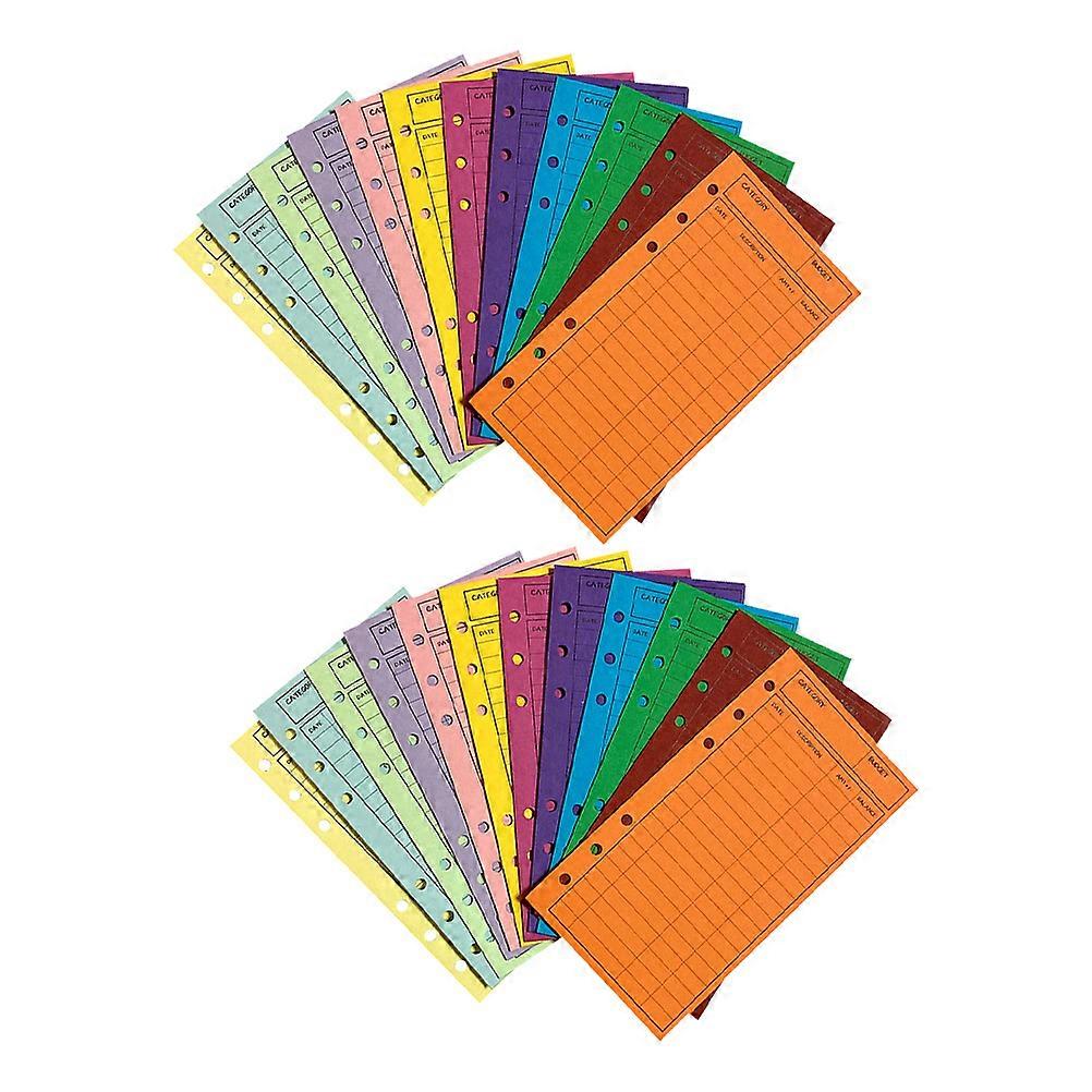 24pcs Money Tracking Sheets with Assorted Designs for Binder Office Supplies for Cash Management