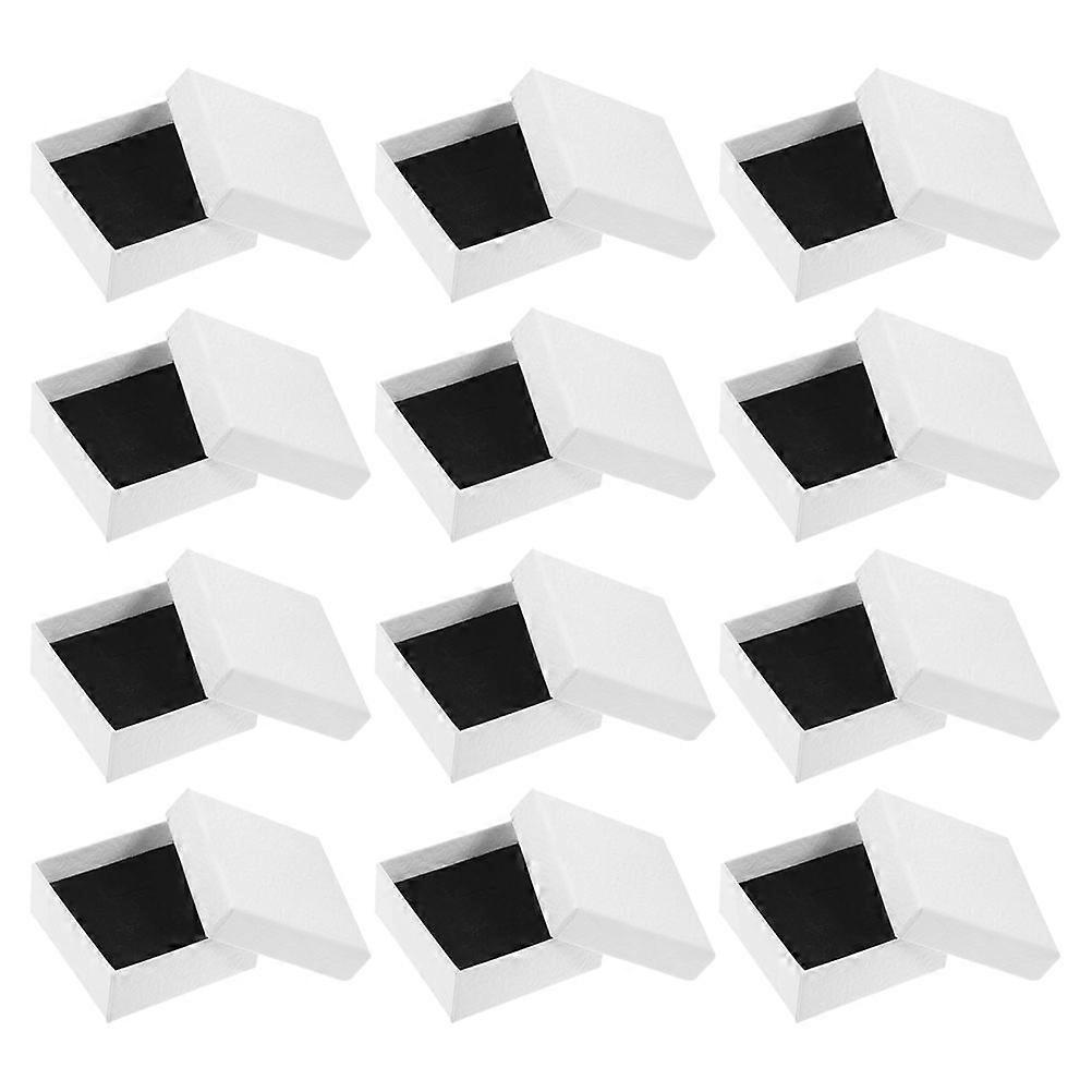 12pcs Versatile Jewelry Boxes Empty Paper Containers for Rings Necklaces Bracelets Refillable Storage and Display Packaging