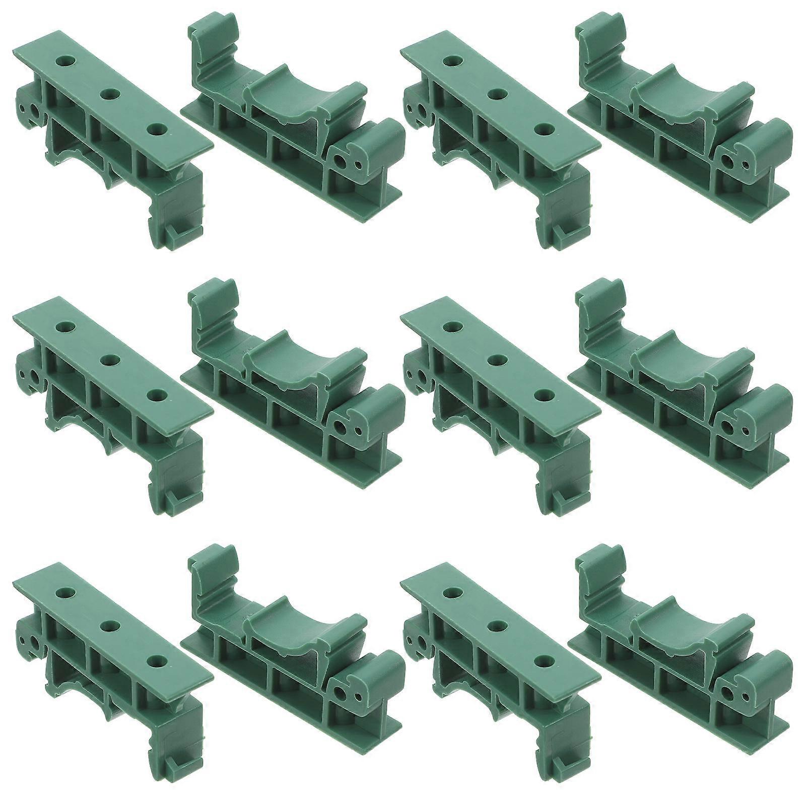 20pcs Rail Bracket Din Rail Fasten Clip Cabinet Parts Hardware End Rail Clamp Din Guide Mounting Bracket Guide Mounting Clips