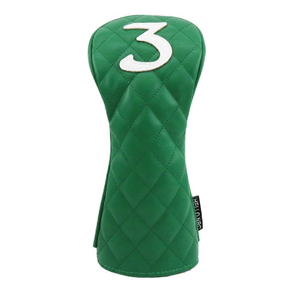 Wooden Cover Diamond Pattern Soft Club Headcovers for Fairway Hybrids Waterproof Protection Set A Ref: 7128