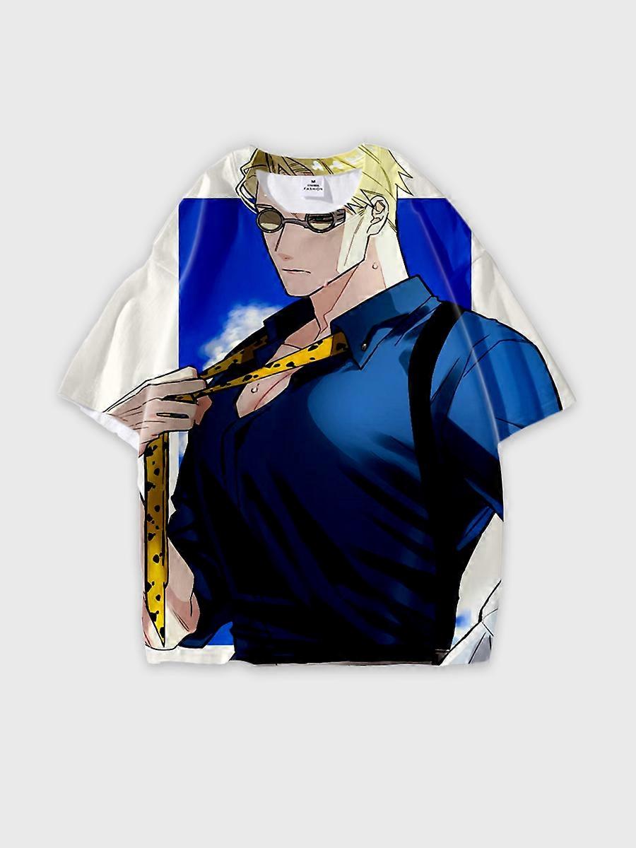 T-shirt round neck Character Pattern loose short sleeve P1499