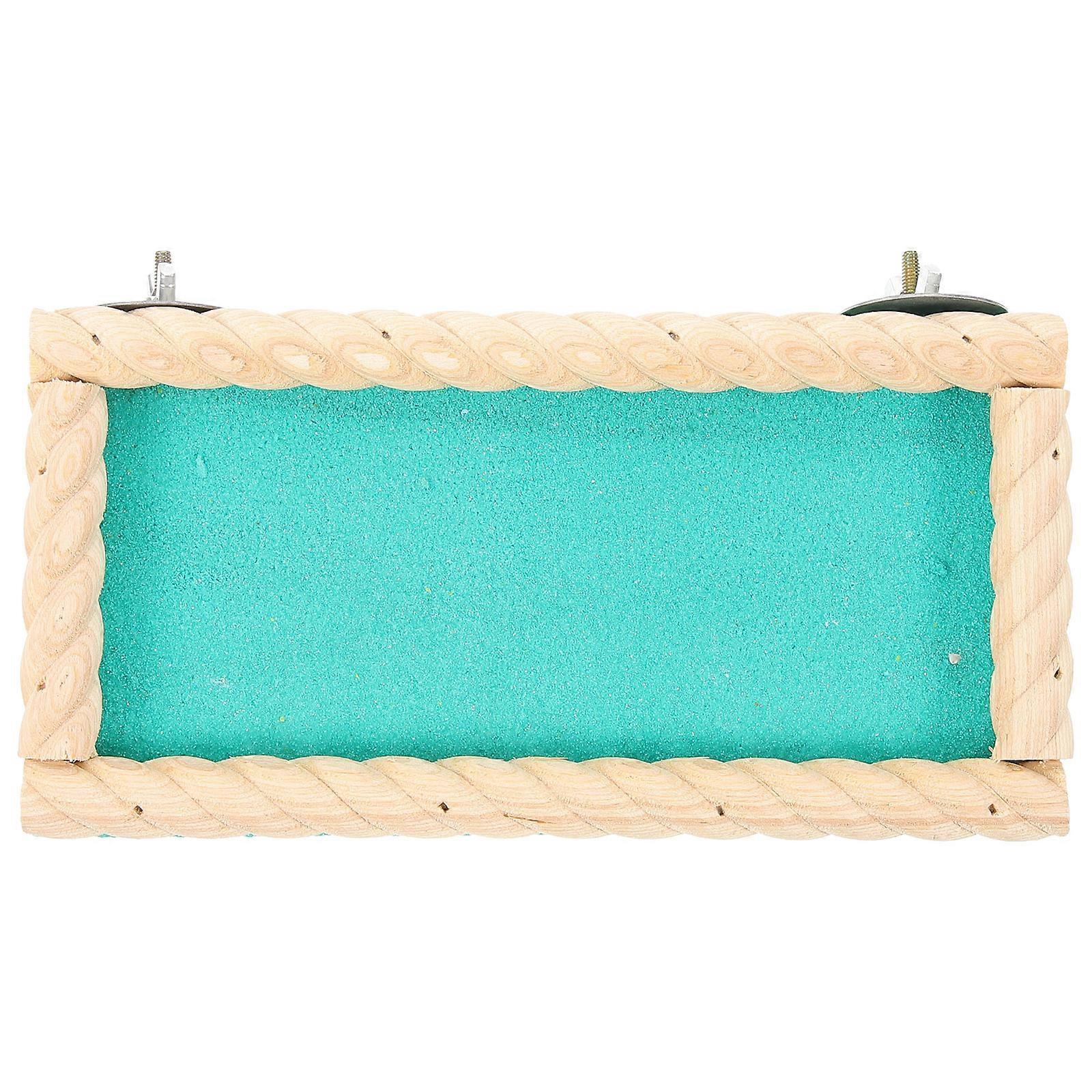 Wood Bird Perch for Hamster Light Green Safe Bird Toy Helps Exercise and Develop Skills