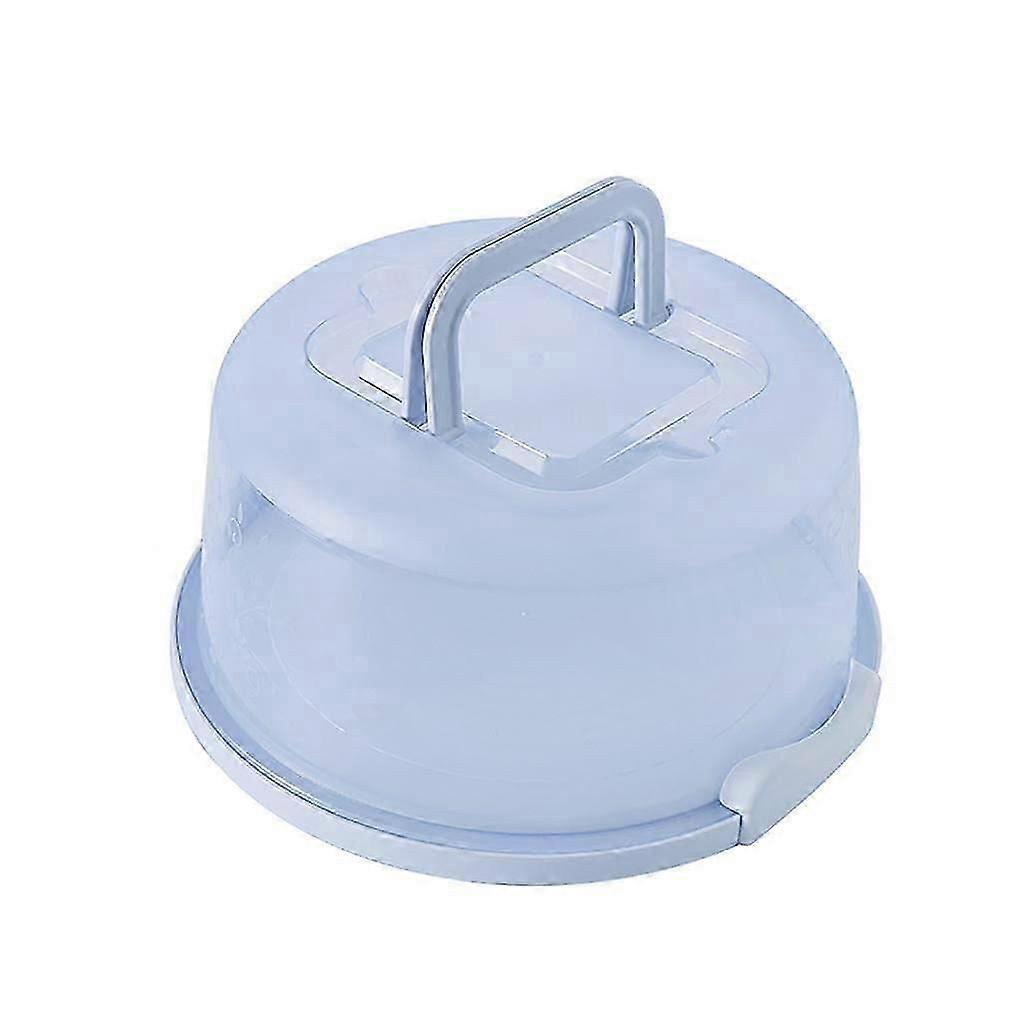 Compact Blue Cake Carrier for 8-Inch Diameter Small Cakes