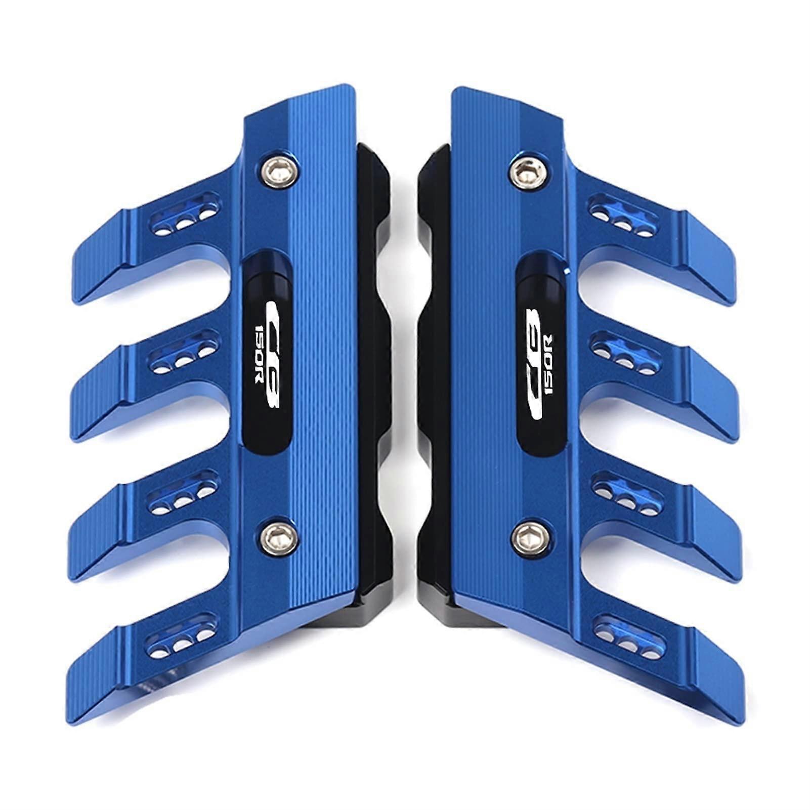 Motorcycle Front Fork Mudguard Protection Block Anti-Fall Slider Accessory With Logo for Honda CB150R CB 150R Blue