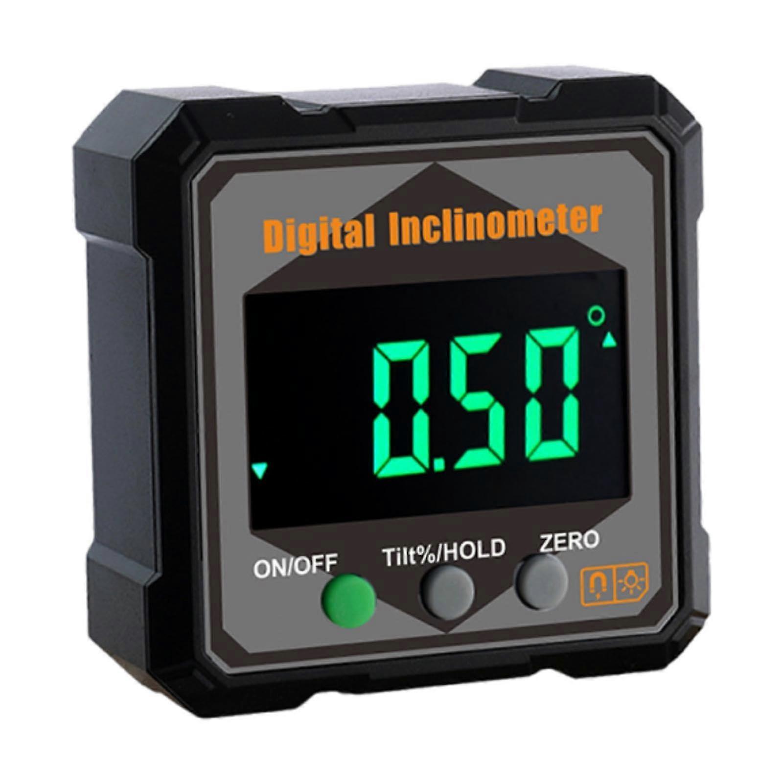 Digital inclination measuring device with protection class IP54 for use in carpentry