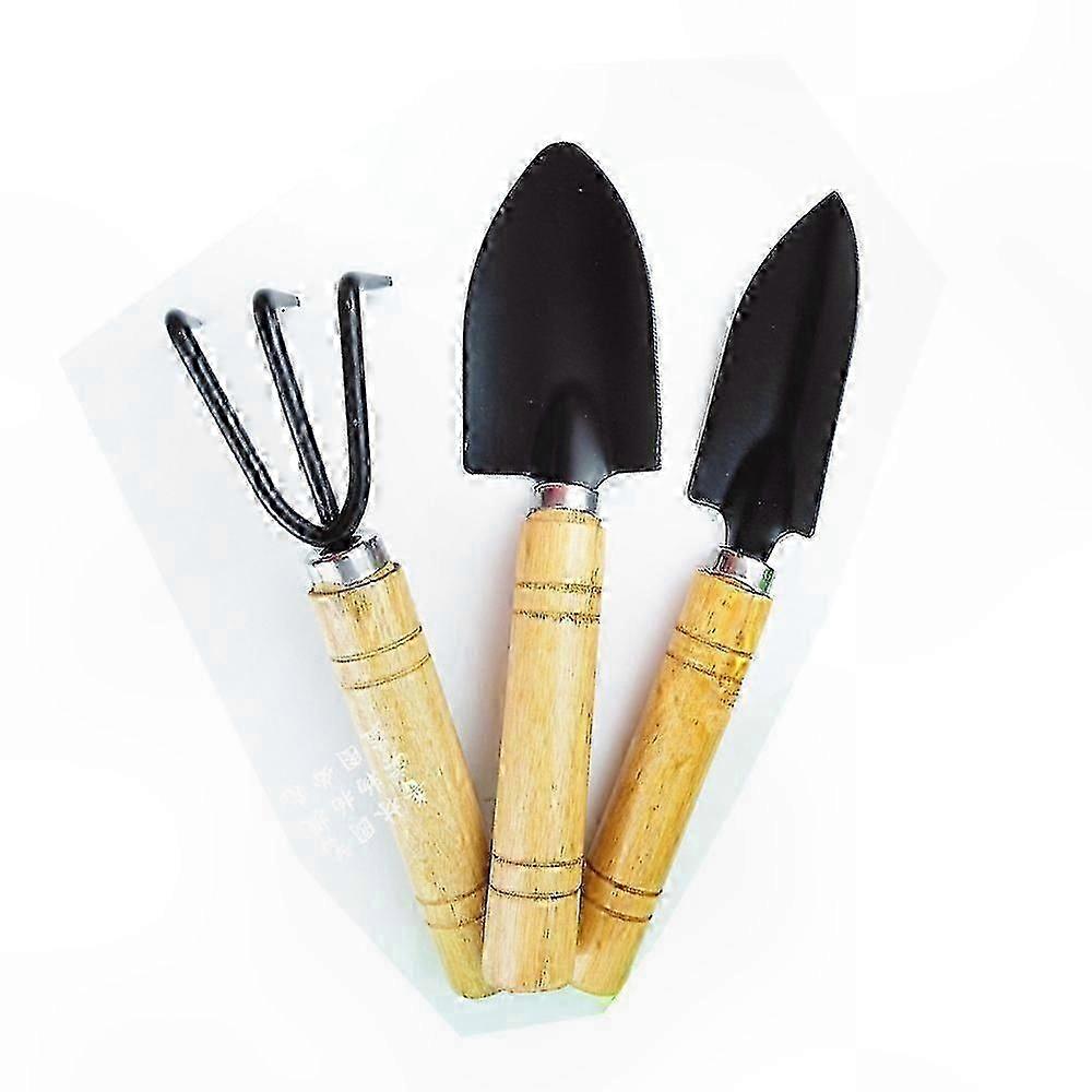 Compact 3-Piece Garden Tool Kit - Shovel, Rake, Spade for Gardening Enthusiasts