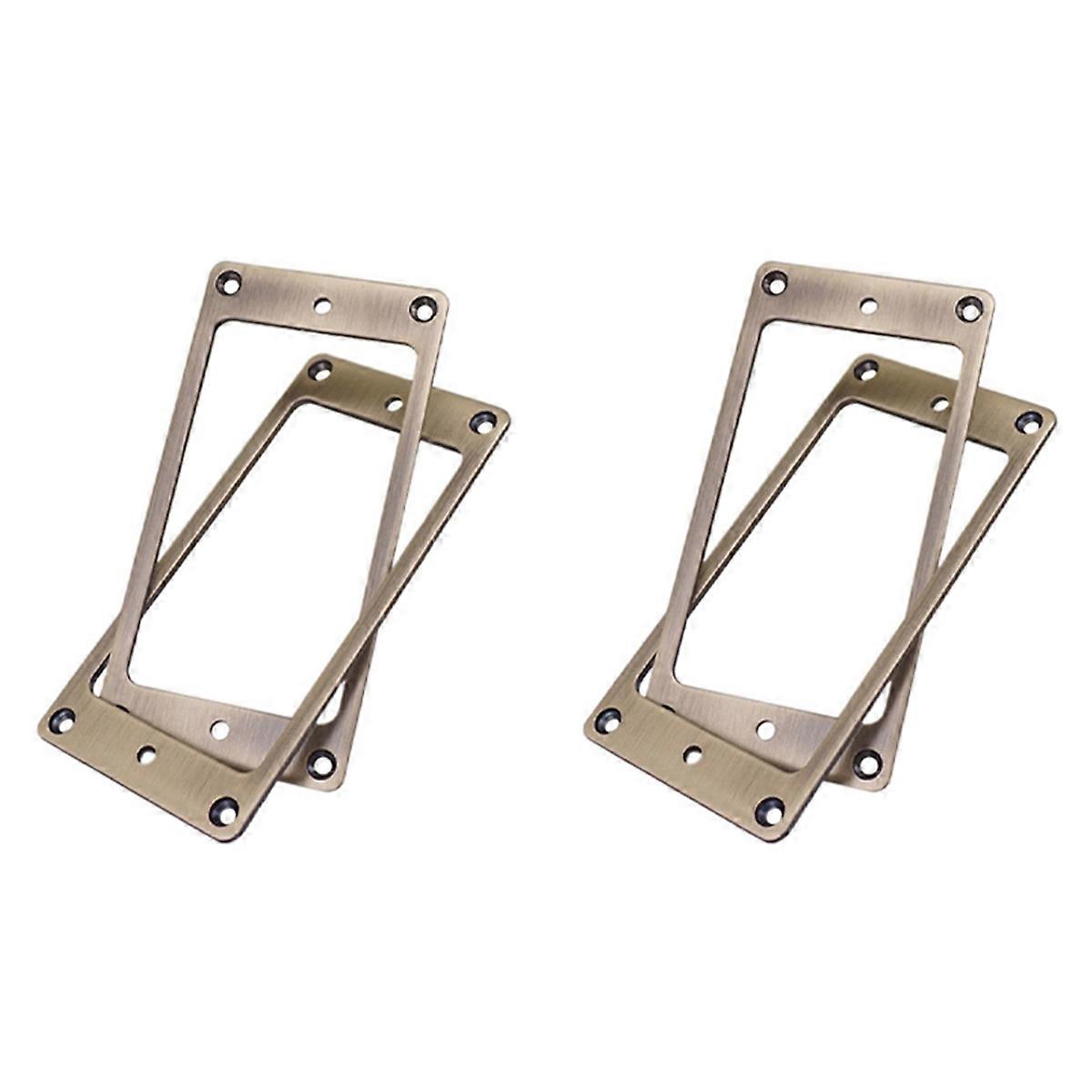 4Pcs Humbucker Pickup Frame, Mounting Ring Cover Frame for Electric Guitar, Brass Metal