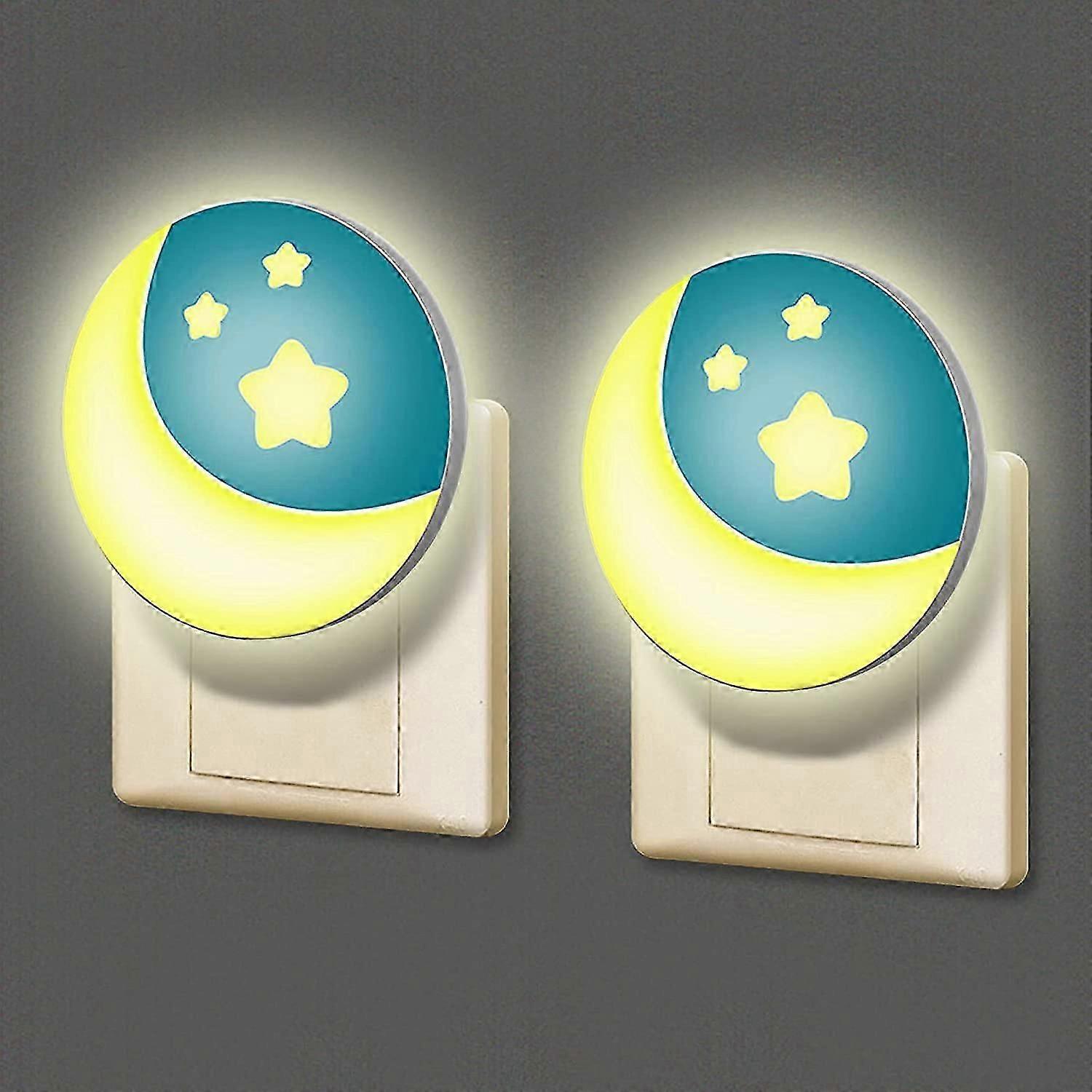 Children's Night Light Electric Plug [2 Pack] with Twilight Sensor Small LED