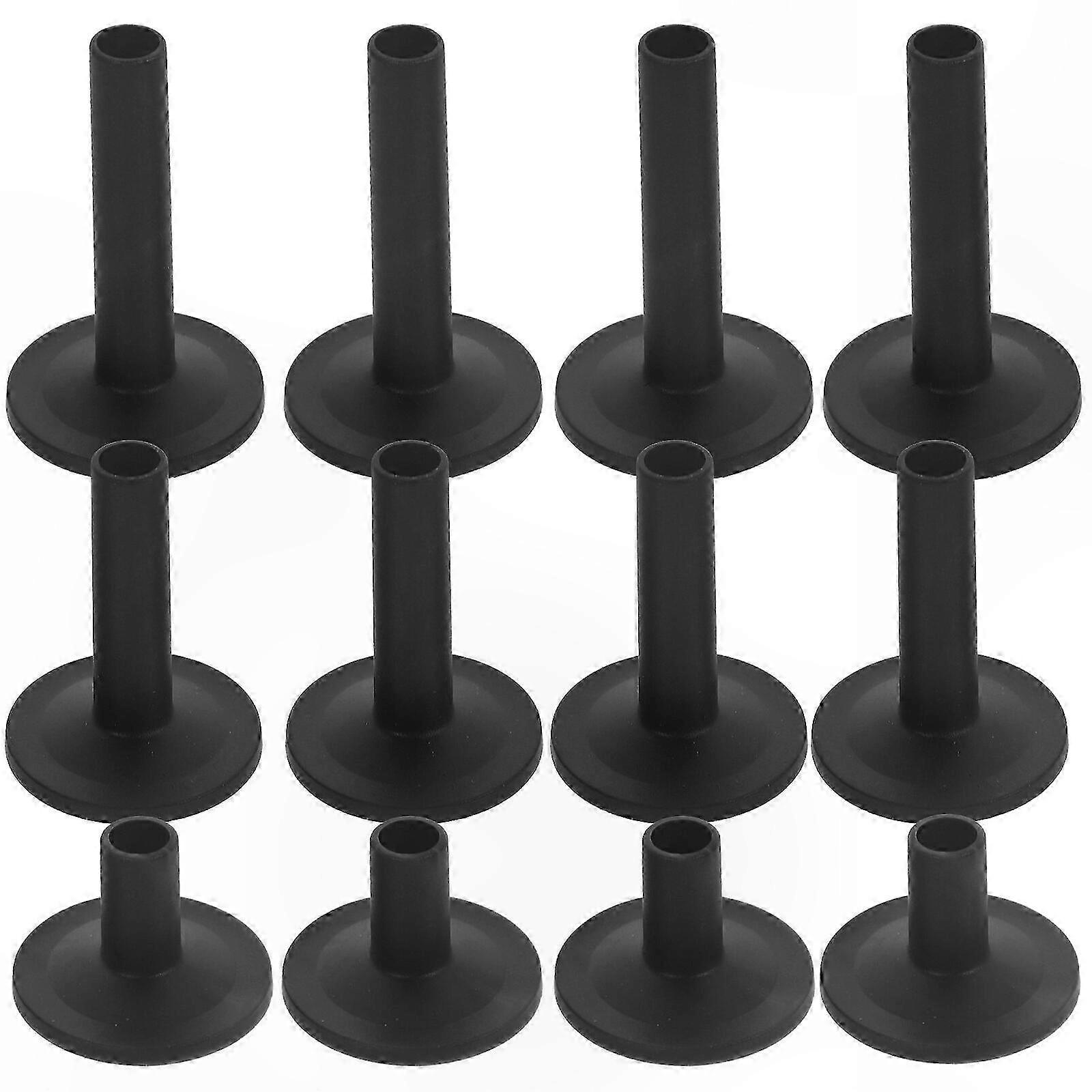 Drum Kit Accessories: 12 Pack Cymbal Sleeves with Flange Base for Percussion Instruments