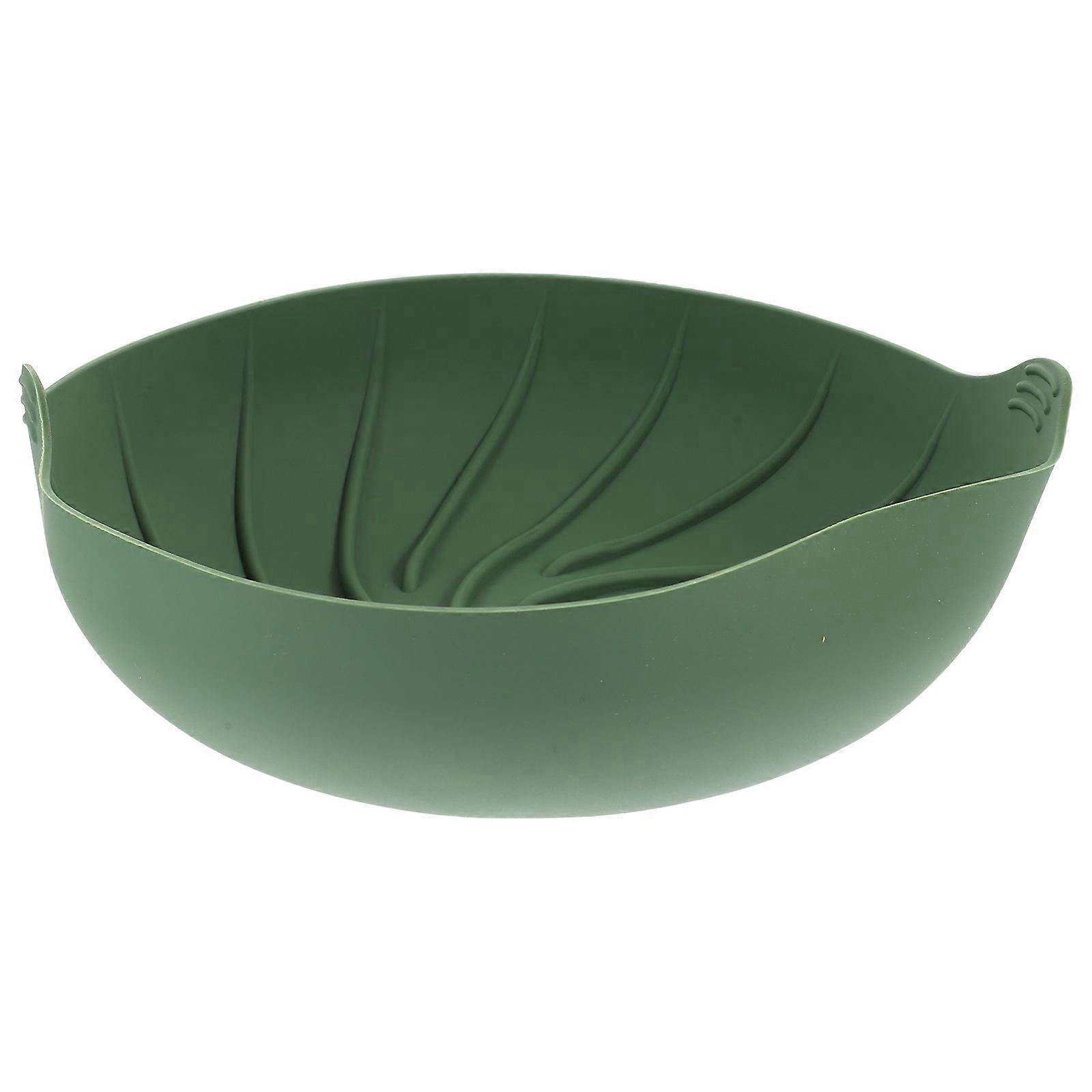 Green Silicone Baking Pot for Home Use Safe Prevents Food from Sticking Fits Air Fryer