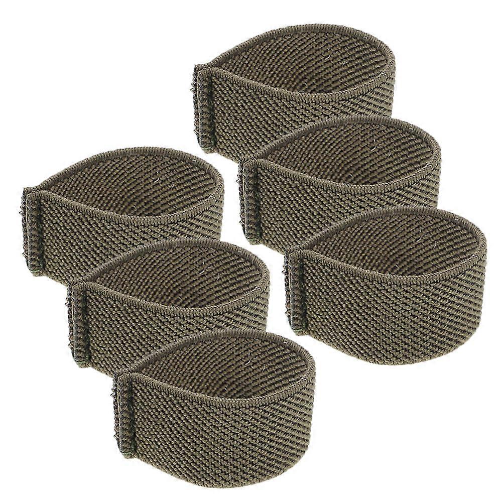 Backpack Strap Keepers Webbing Strap Retainers Nylon Loop Manage Overlong Webbing Olive Green 6Pcs