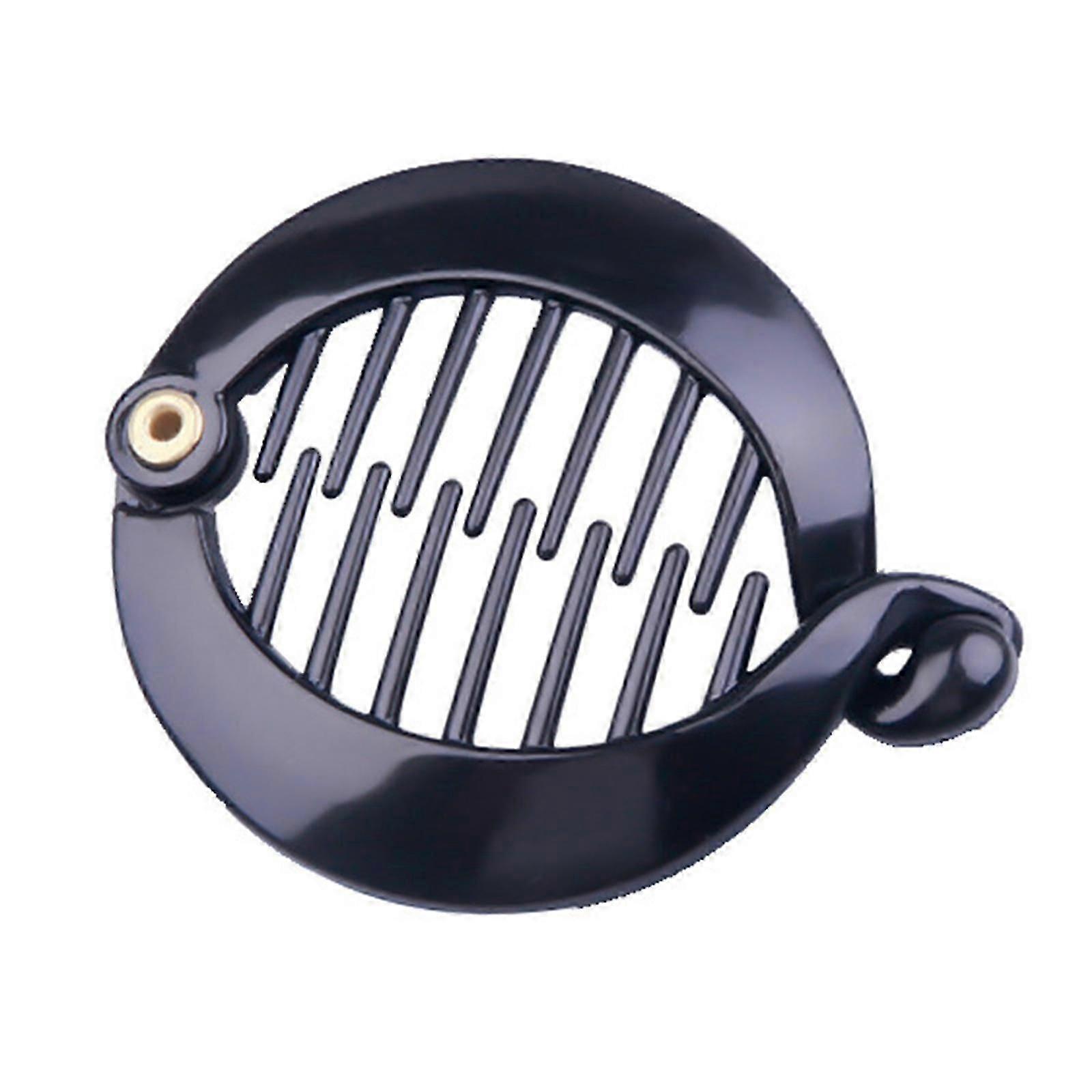 Pince à cheveux banane pour femme, accessoire pour queue de cheval, en forme de poisson, ronde, peigne à clin, café transparent