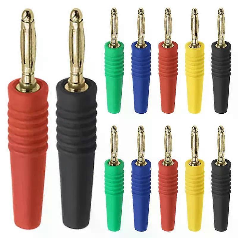 4/10 / 20db 2 mm-es banán dugó banán dugó aljzat csatlakozó csatlakozók zenei audio video hangszóróhoz