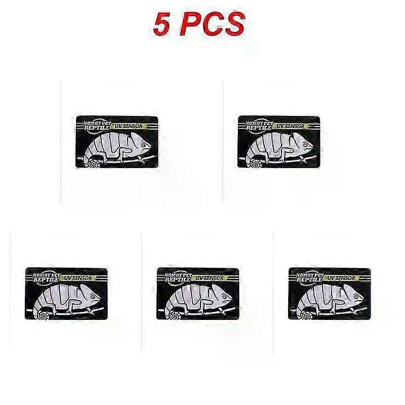5-1PCS UVB Tester Reptile UVA UVB Fluorescent Lamp Tester Card Reptile Lamp UV Sensor 10 Seconds Quick Test Meter Pet Supplies