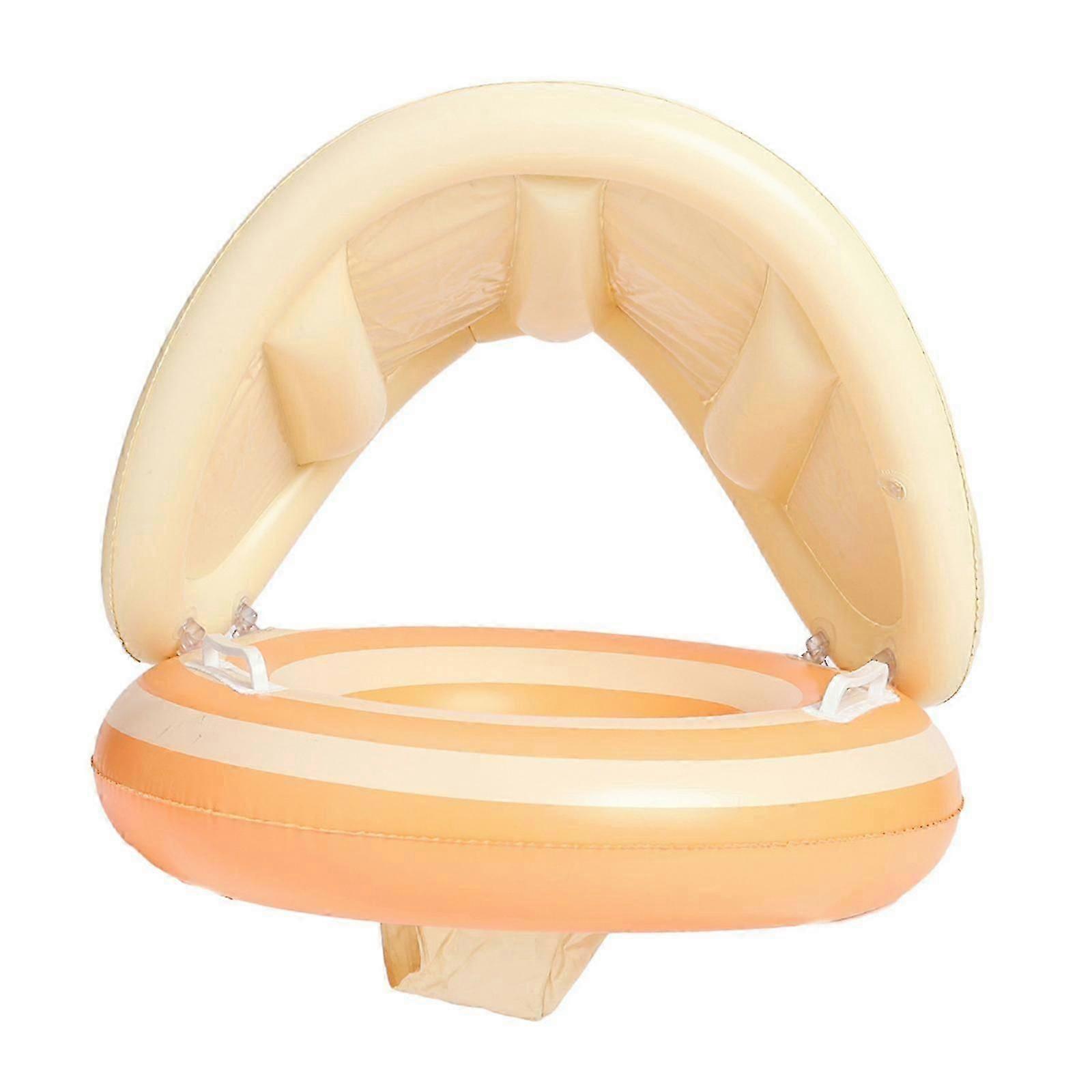 Baby Pool Float with Overhead Sun Protection Canopy Water Float