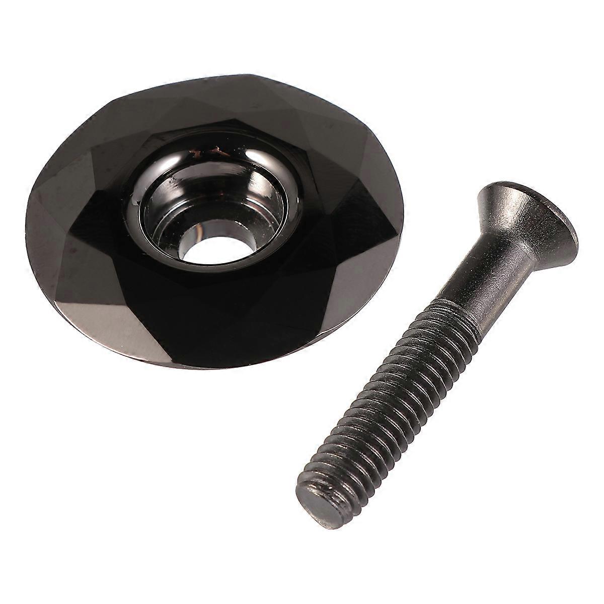 Bike Front Fork Stem Protective Cover Aluminium Alloy For Fixed Gear Biking 2.9X2.9X0.6Cm 1Pack