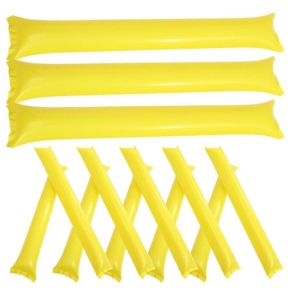 30 Pcs Yellow Inflatable Boom Sticks Noise Makers for Parties Concerts Sports Events Made of PE