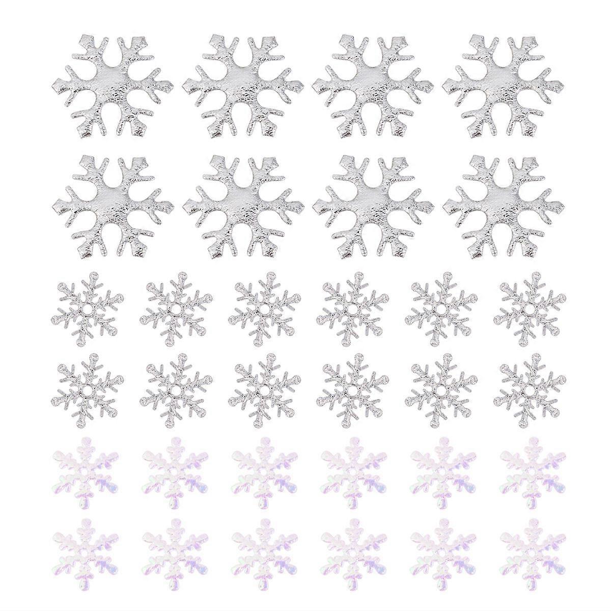 Snowflake Party Decorations 600Pcs Snowflake Craft Decorative Christmas Decorative 2Cm Silver Snowflake Function