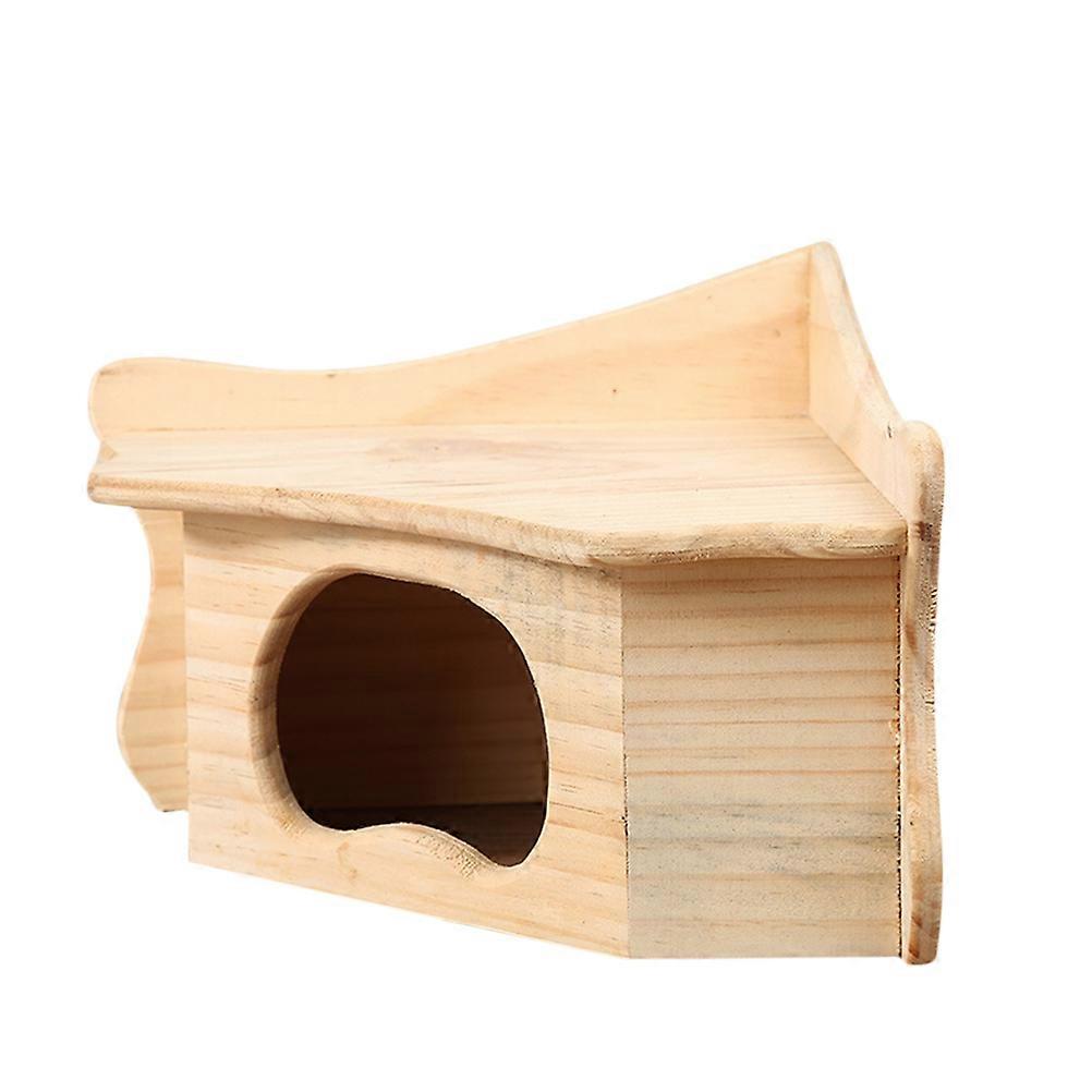 Natural Wood Style Cabin Hideout For Rabbits And Hedgehogs Size L Play Spot 1 Piece