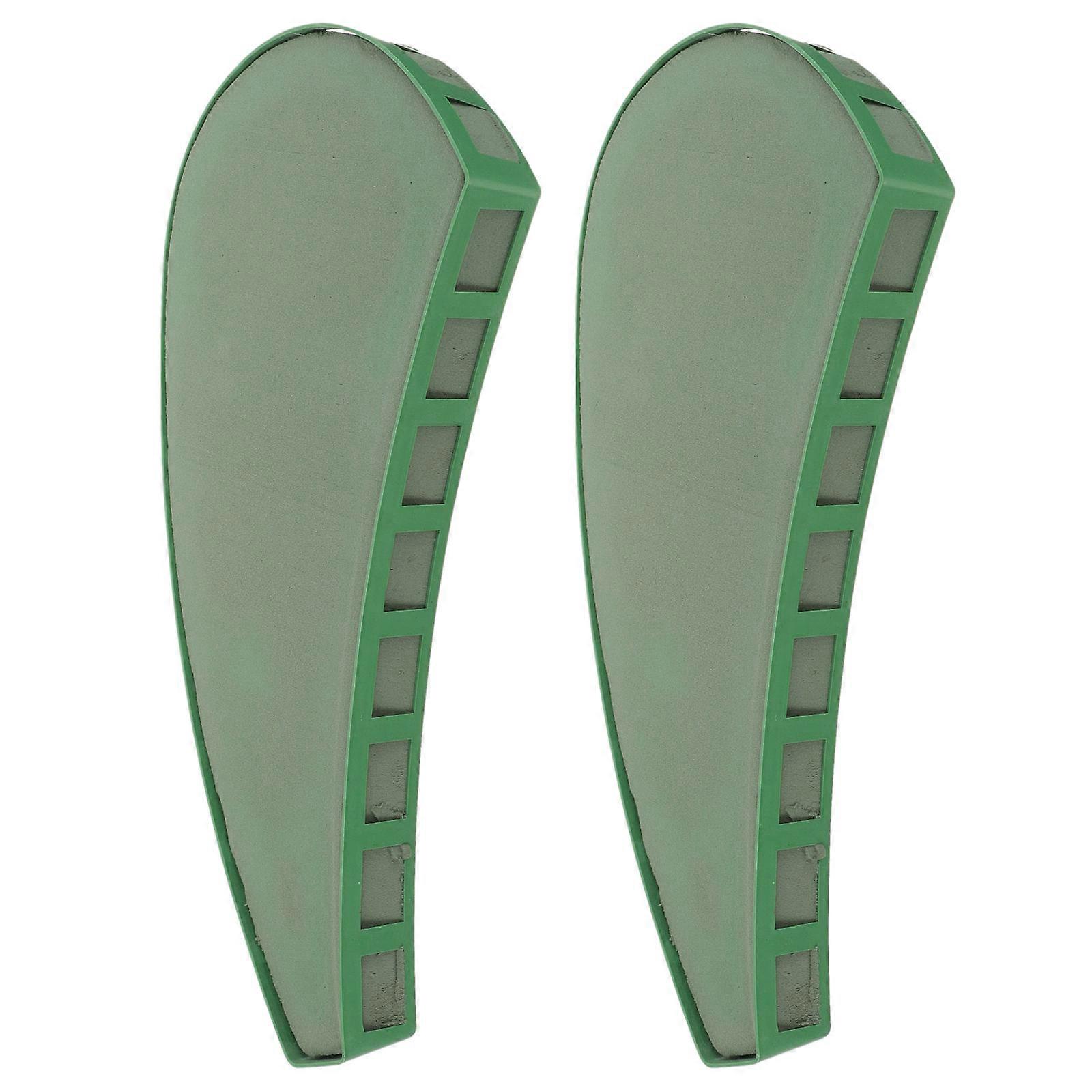 Floral Foam Blocks for Wedding Car Decor Half Moon Shape with Suction Cups Green 2 Pieces