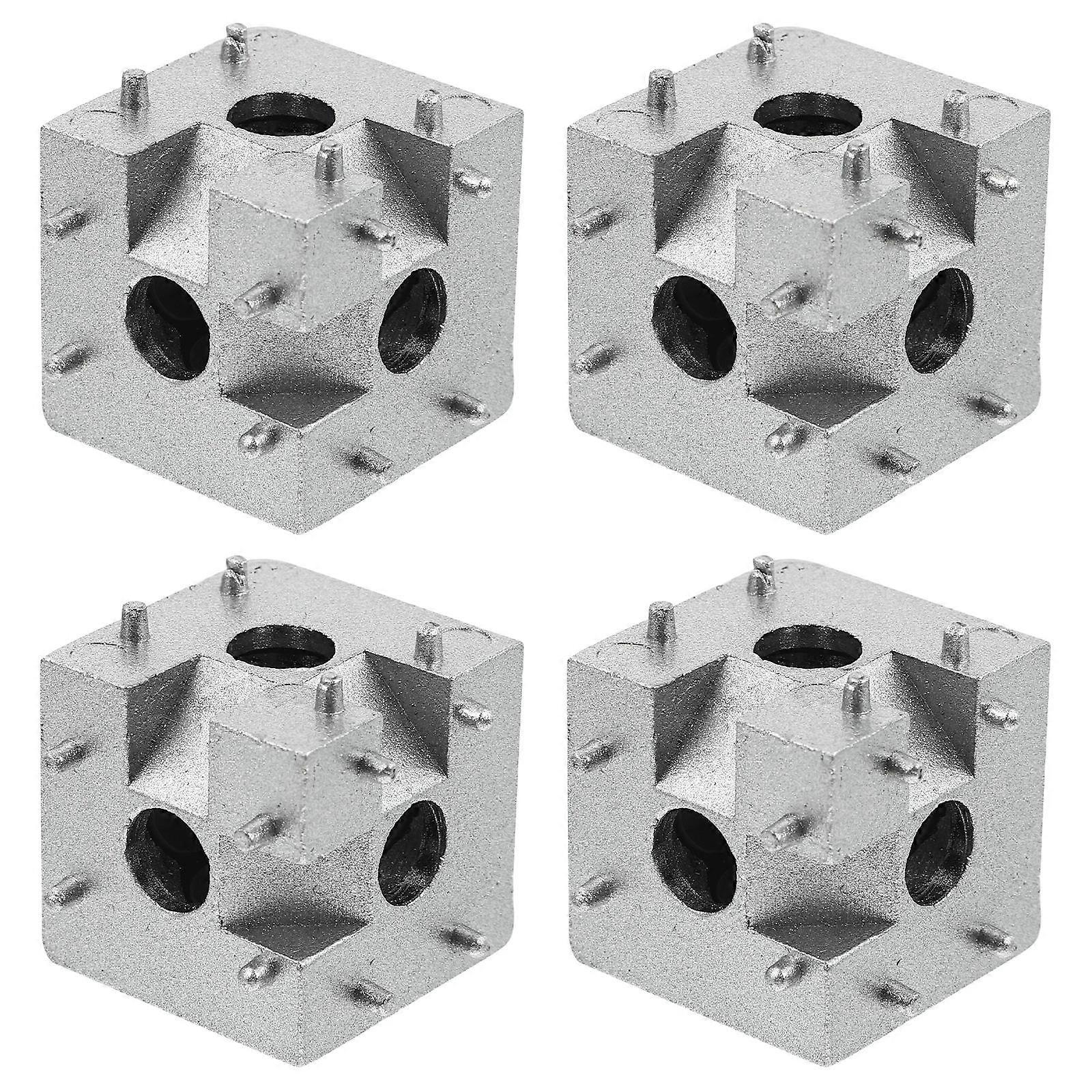 Corner Bracket Cube Aluminum Profile 1 Set 4Pcs For Building Assembly Projects Professional Design