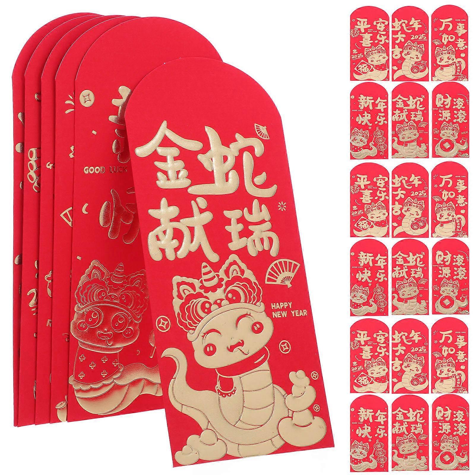 30pcs Chinese Red Envelopes for Lunar New Year Made of and Sturdy for Storage