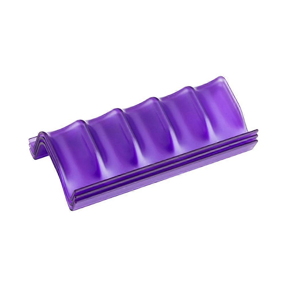 Purple 3 Layer Plastic Storage Shelves for Essential Oil Display in Bathroom or Desk Stand Rack Triangle Shape