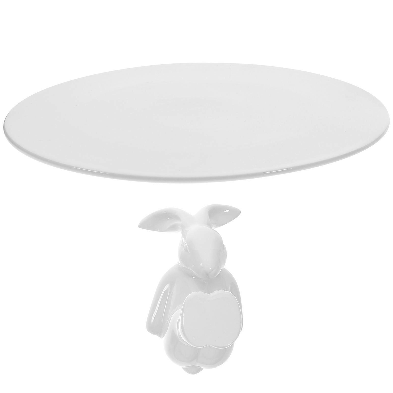 Ceramic Dessert Tray Display Food Afternoon Tea Rabbit Shape Kitchenware For 1Pack