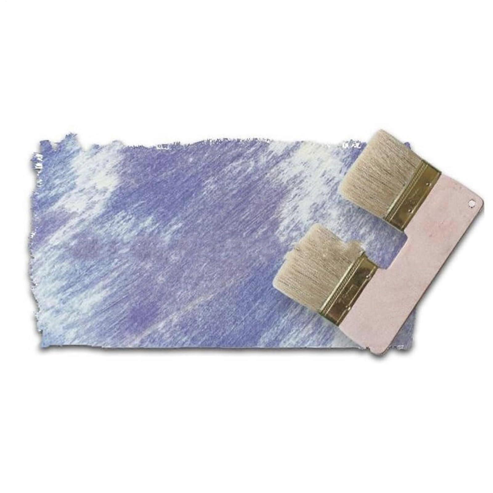 Double Brush - 14.5 cm U Shaped Flat Texture Brush with Double Bristles for Creative Wall Painting Techniques