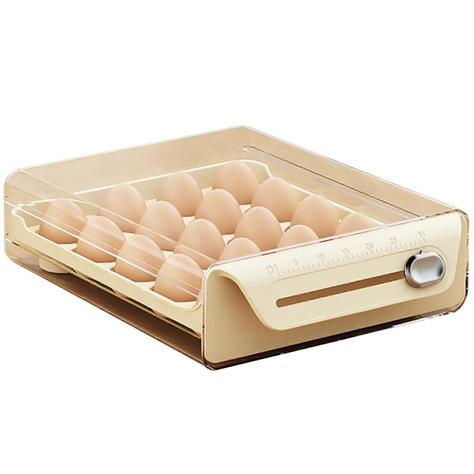 Efficient Egg Storage Container Practical Egg Storage Box with Counting Function Convenient Stackable Egg Tray Large 1Tier