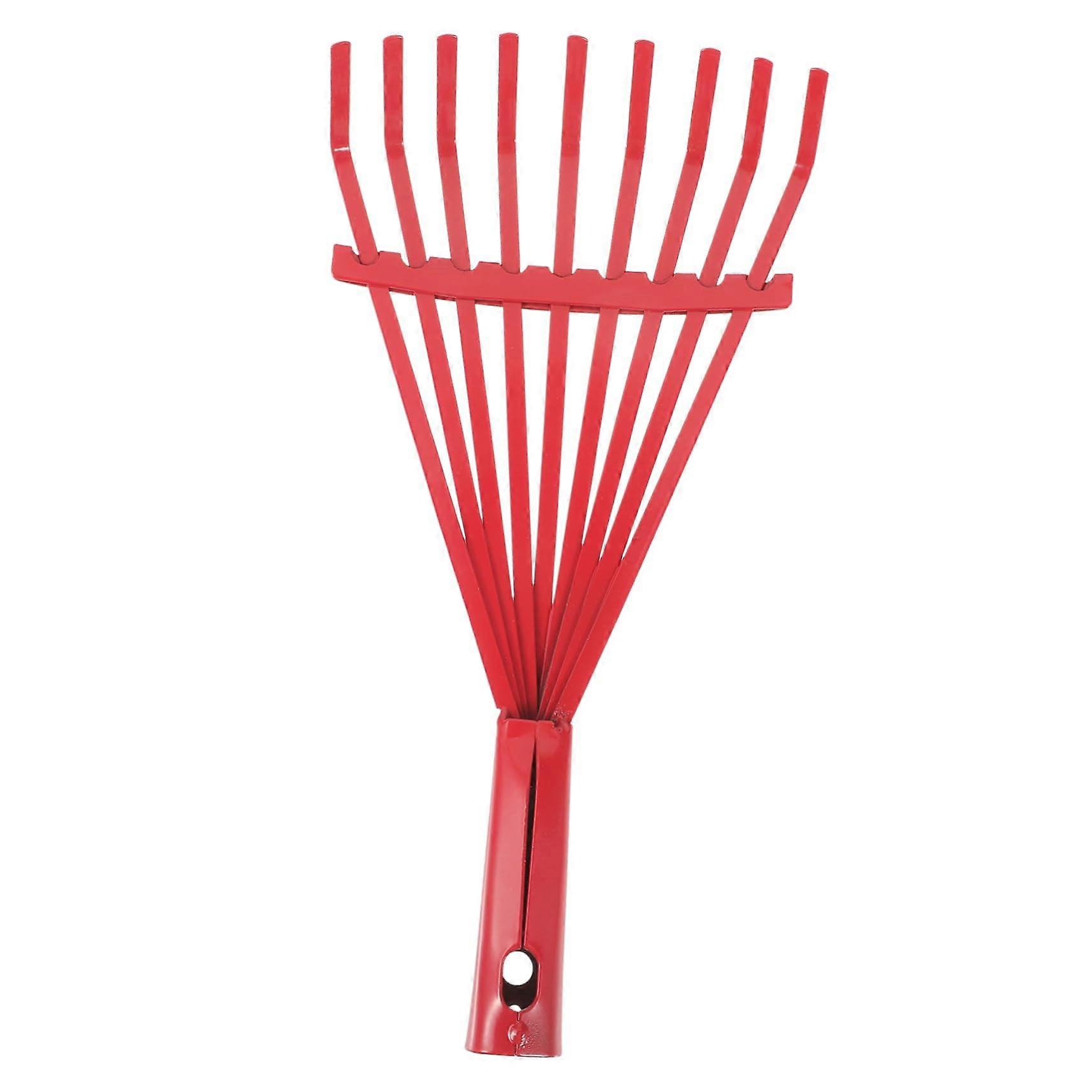 Leaf rake without handle, carbon steel garden rake for efficient gardening. Sturdy garden tool for leaf removal and soil cultivation.