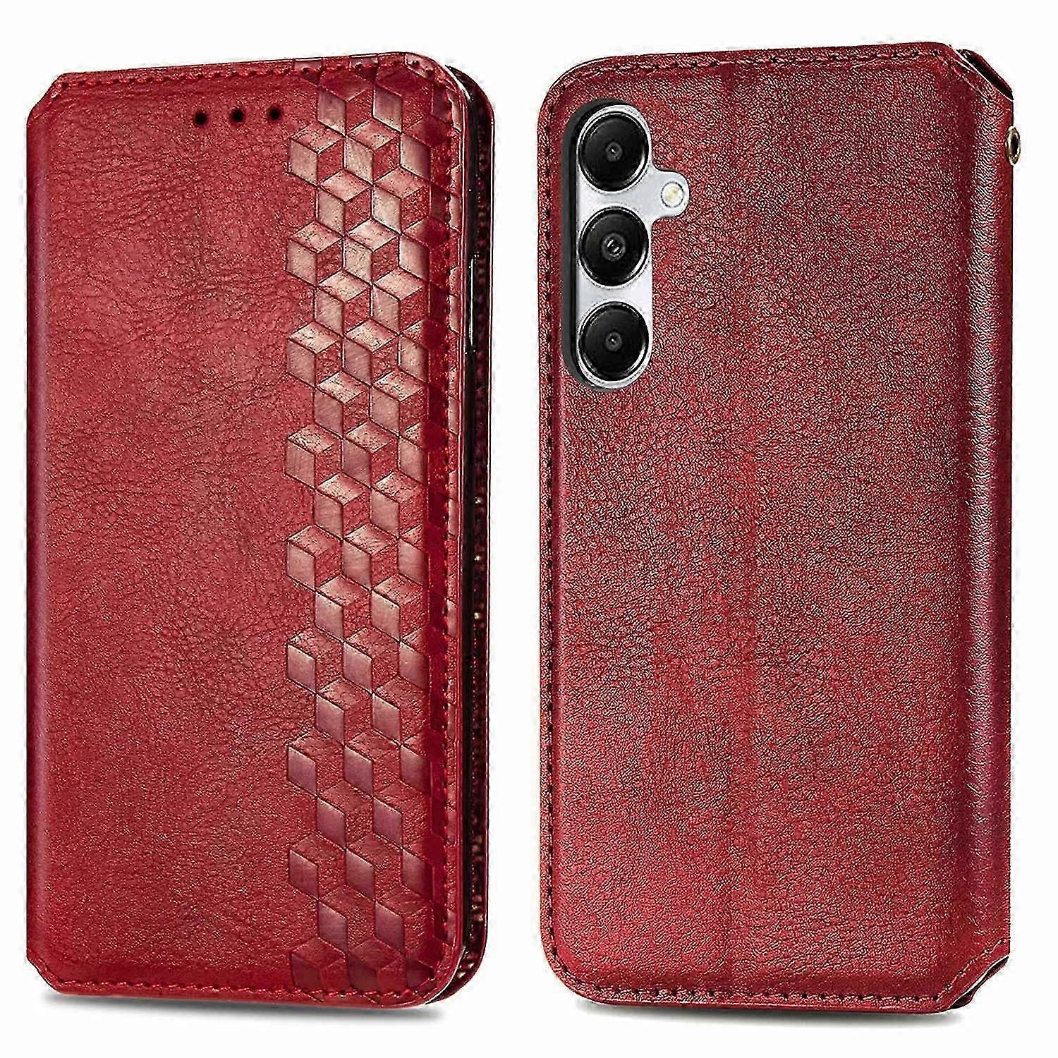 Wallet stand case for Samsung Galaxy A55 5G with geometric pattern