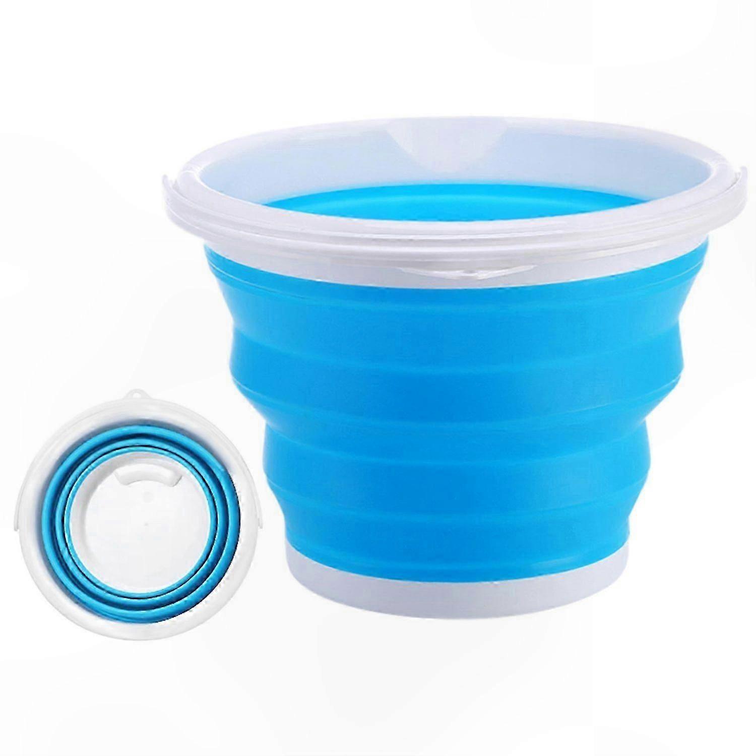 Compact 10L Folding Bucket with Handles, Lightweight and Portable for Easy Storage